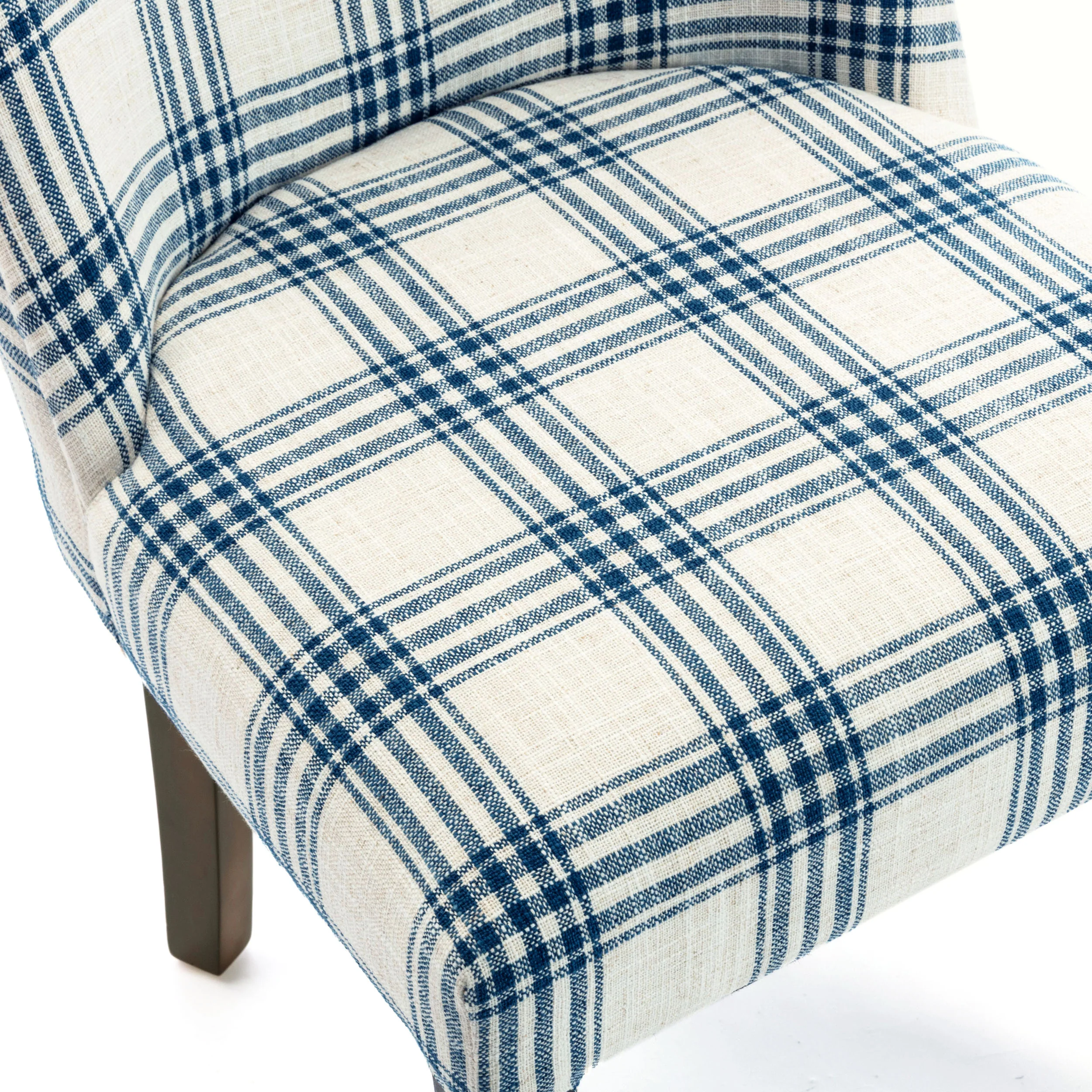 Rydel Contemporary Upholstered Plaid Dining Chairs, Set of 2 - furnishings