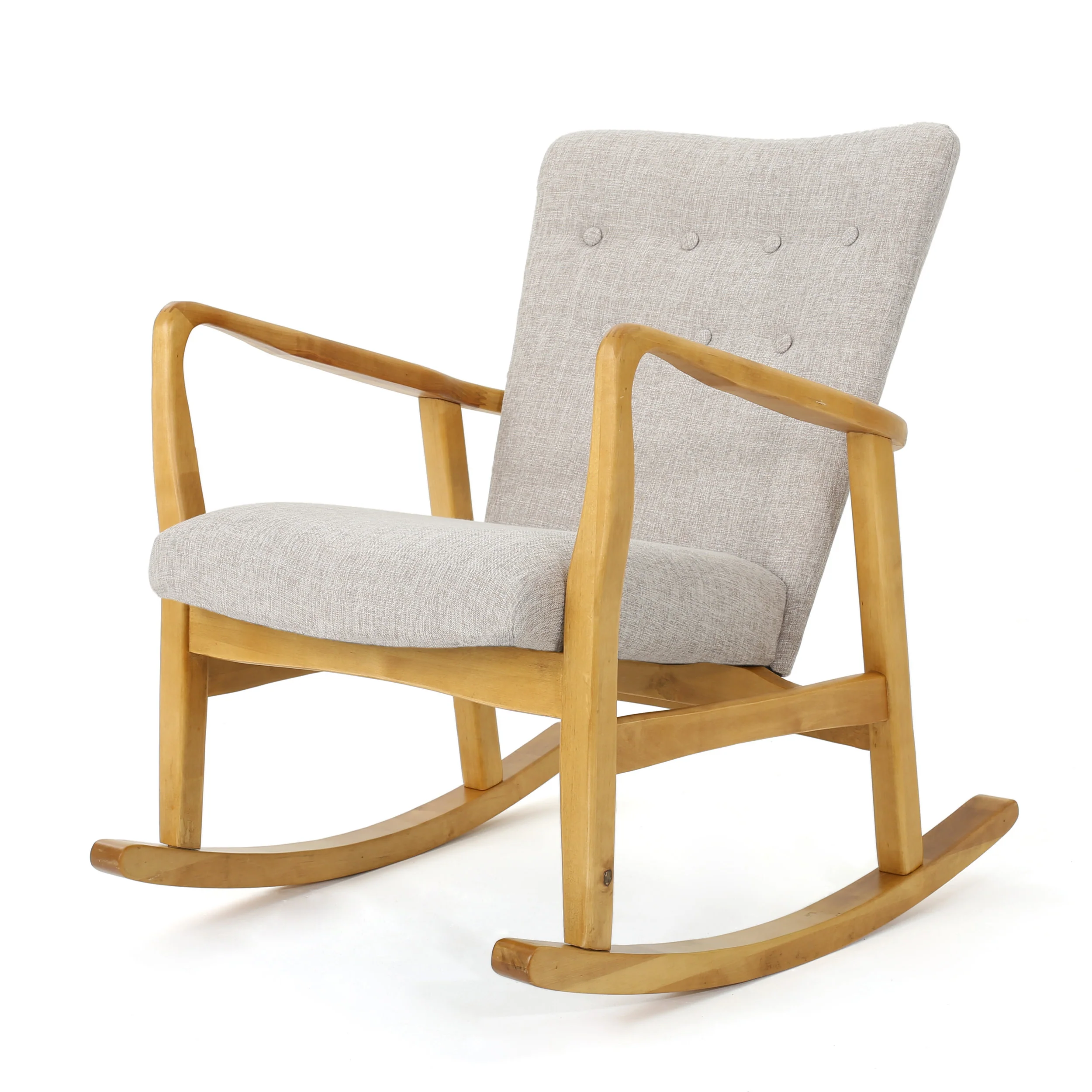 Collin Mid Century Fabric Rocking Chair - furnishings