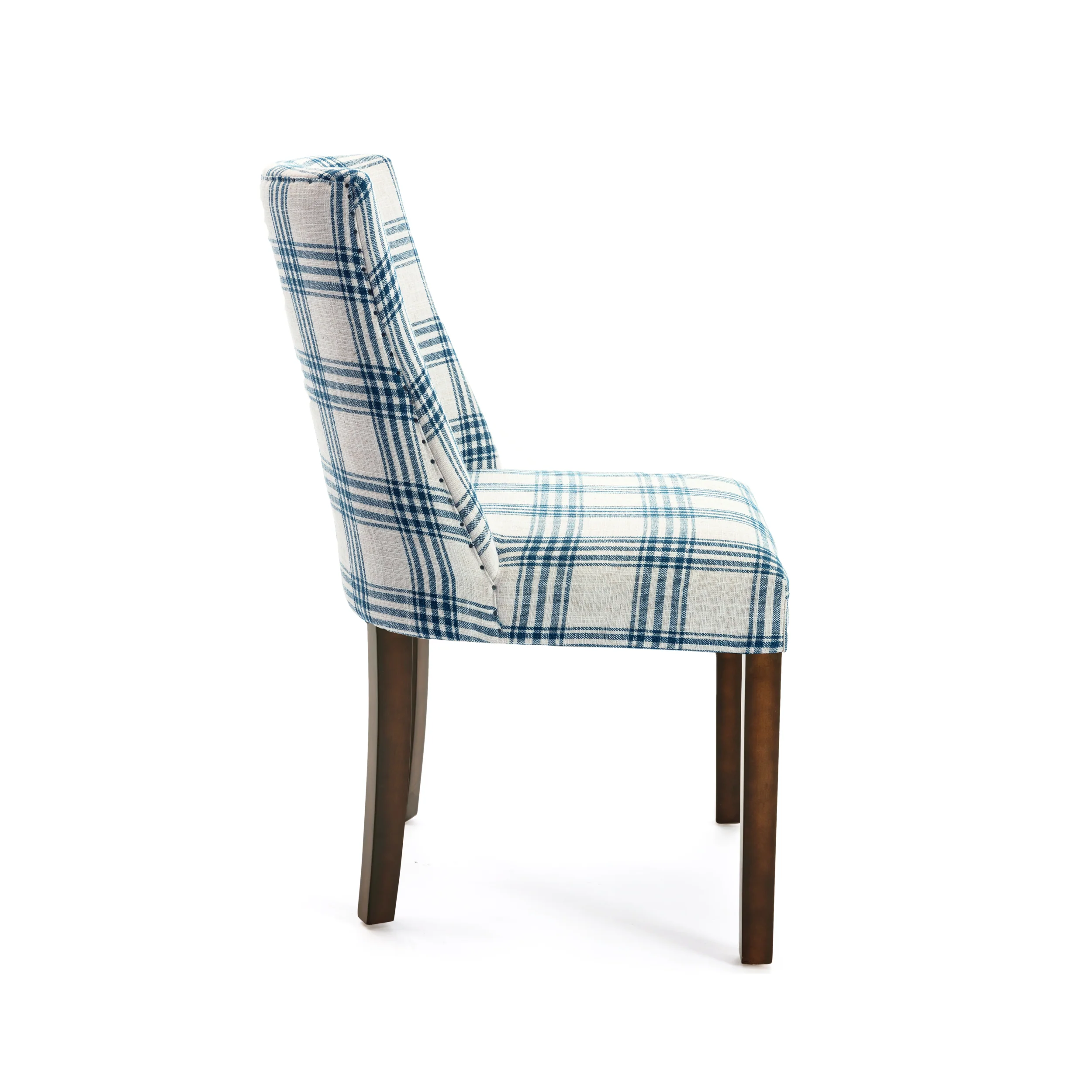 Rydel Contemporary Upholstered Plaid Dining Chairs, Set of 2 - furnishings