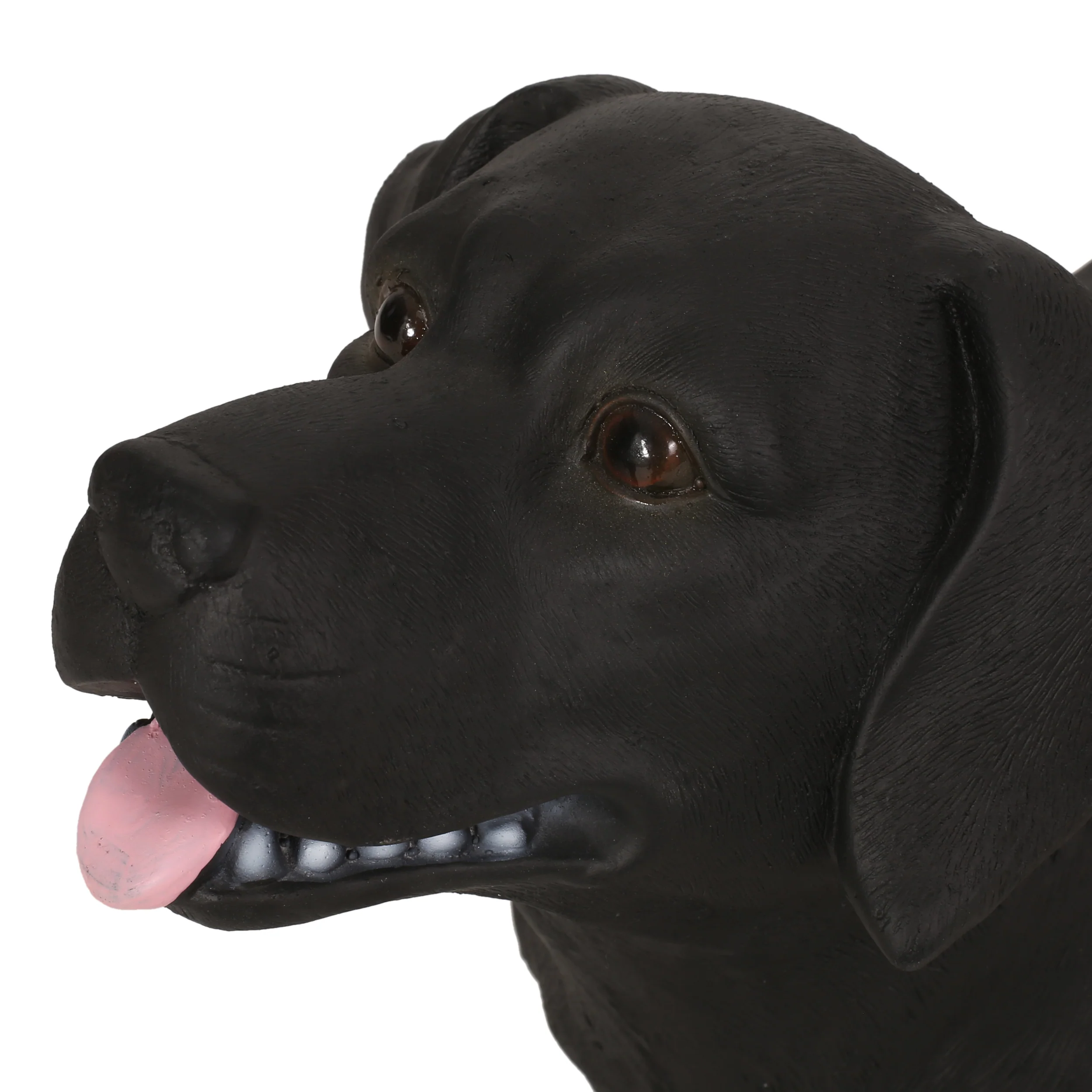 Cullimore Outdoor Labrador Dog Garden Bench, Matte Black - furnishings