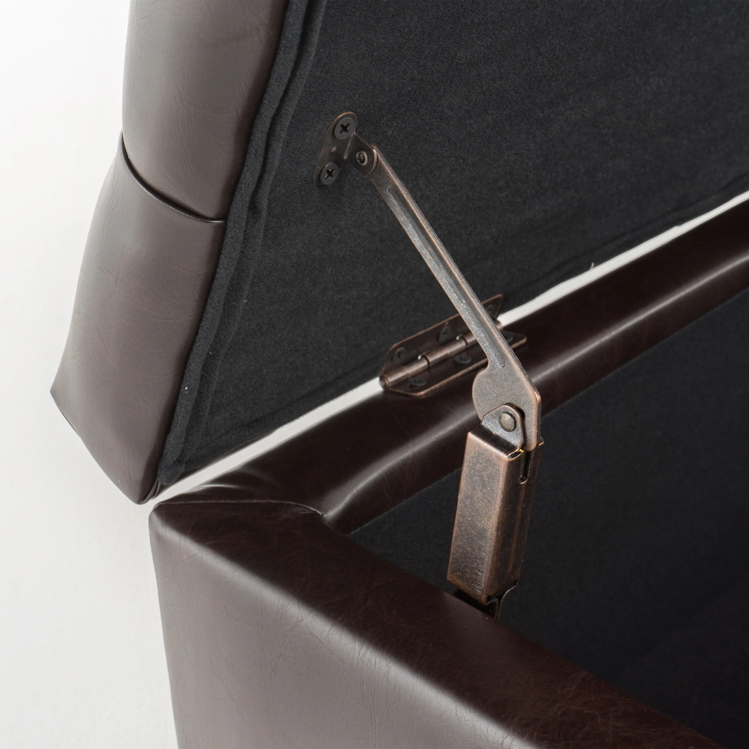 Molle Contemporary Button-Tufted Leather Storage Ottoman Bench - furnishings