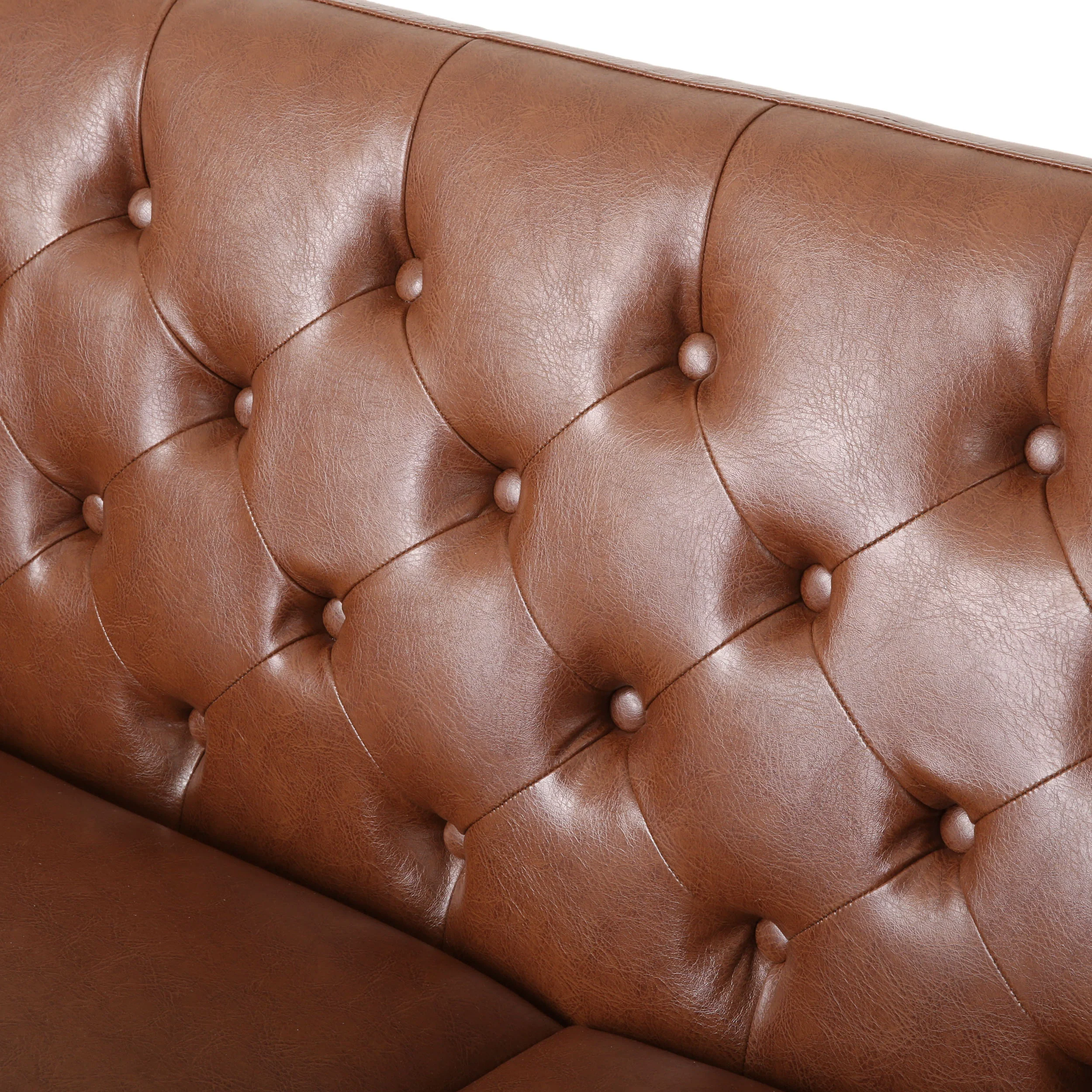 Drache Contemporary Upholstered Tufted Loveseat - furnishings