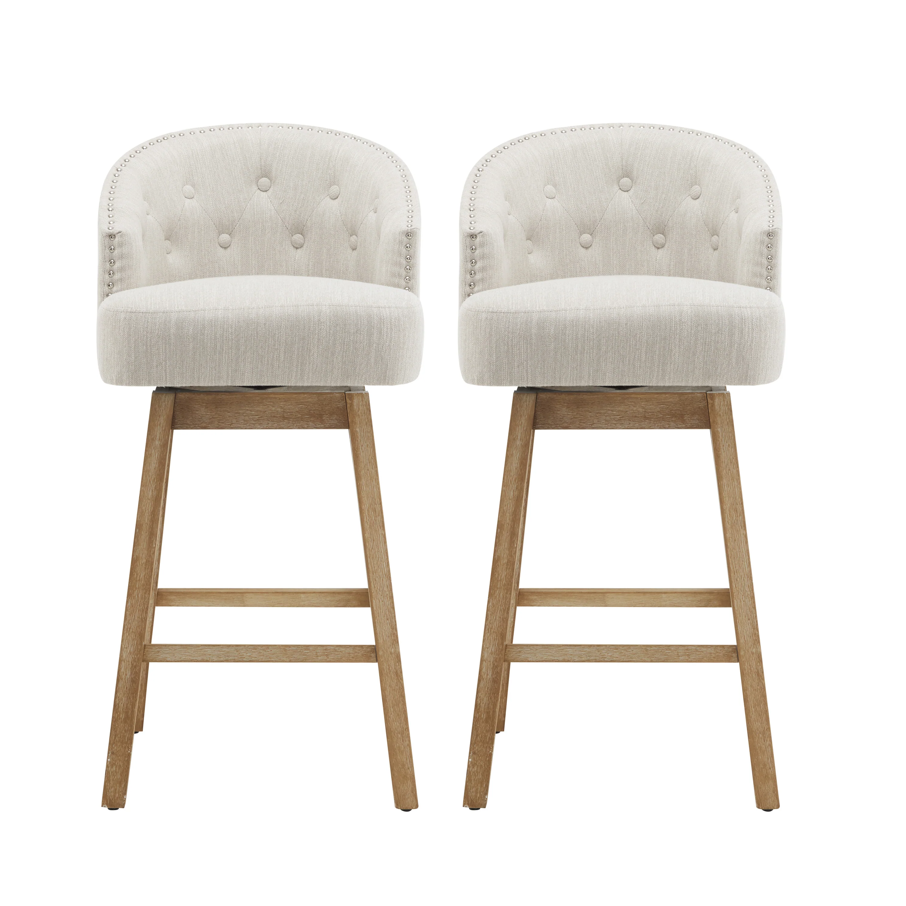 Skyleer Swivel Upholstered Counter Stools - furnishings