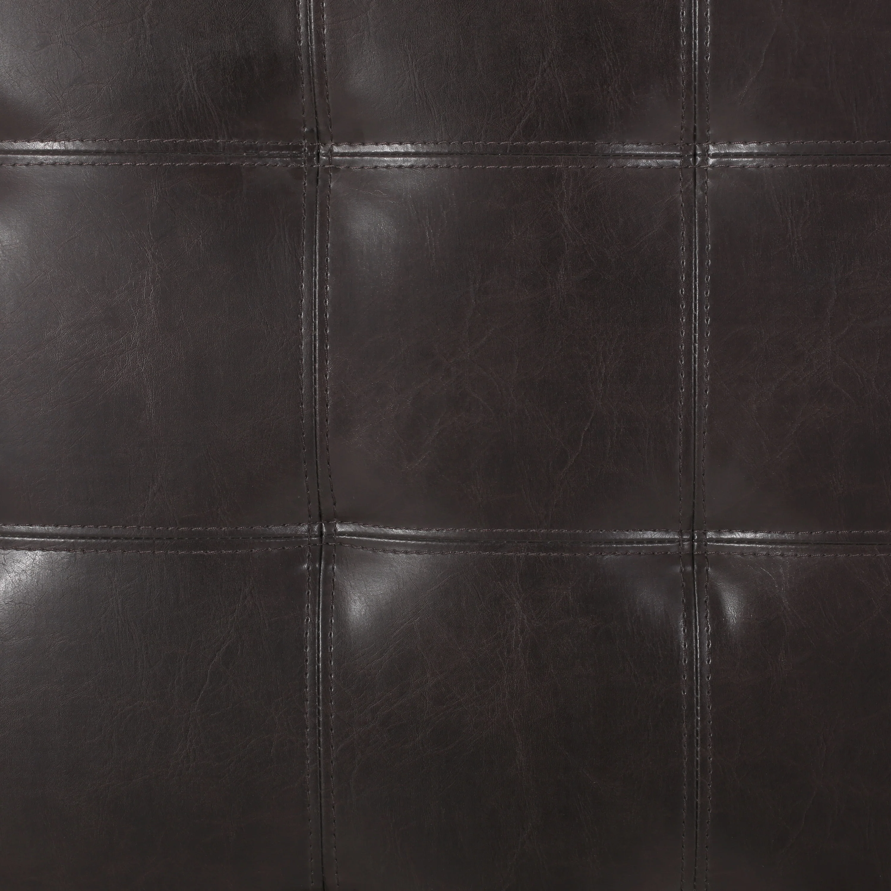 Lyncorn Brown Bonded Leather Storage Ottoman - furnishings