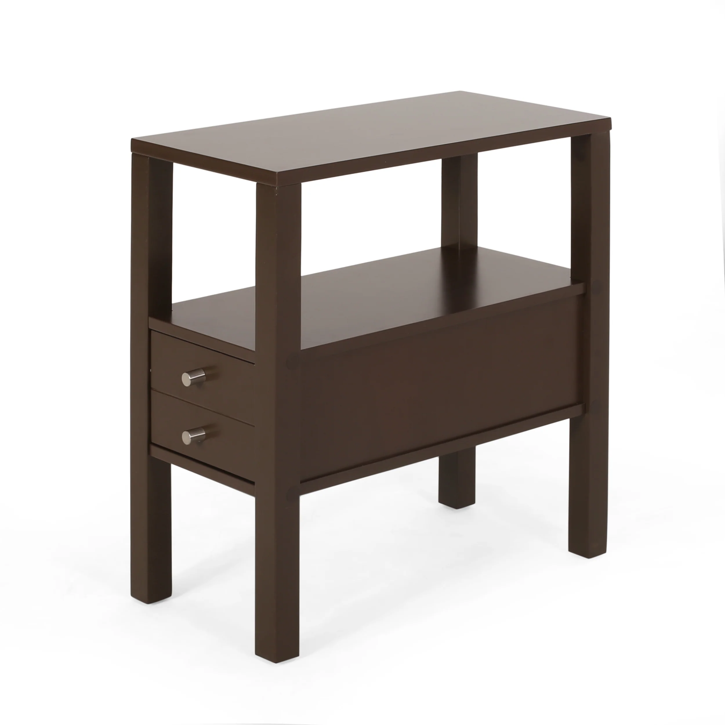 Stroble Contemporary Wooden Side Table with Drawer - furnishings