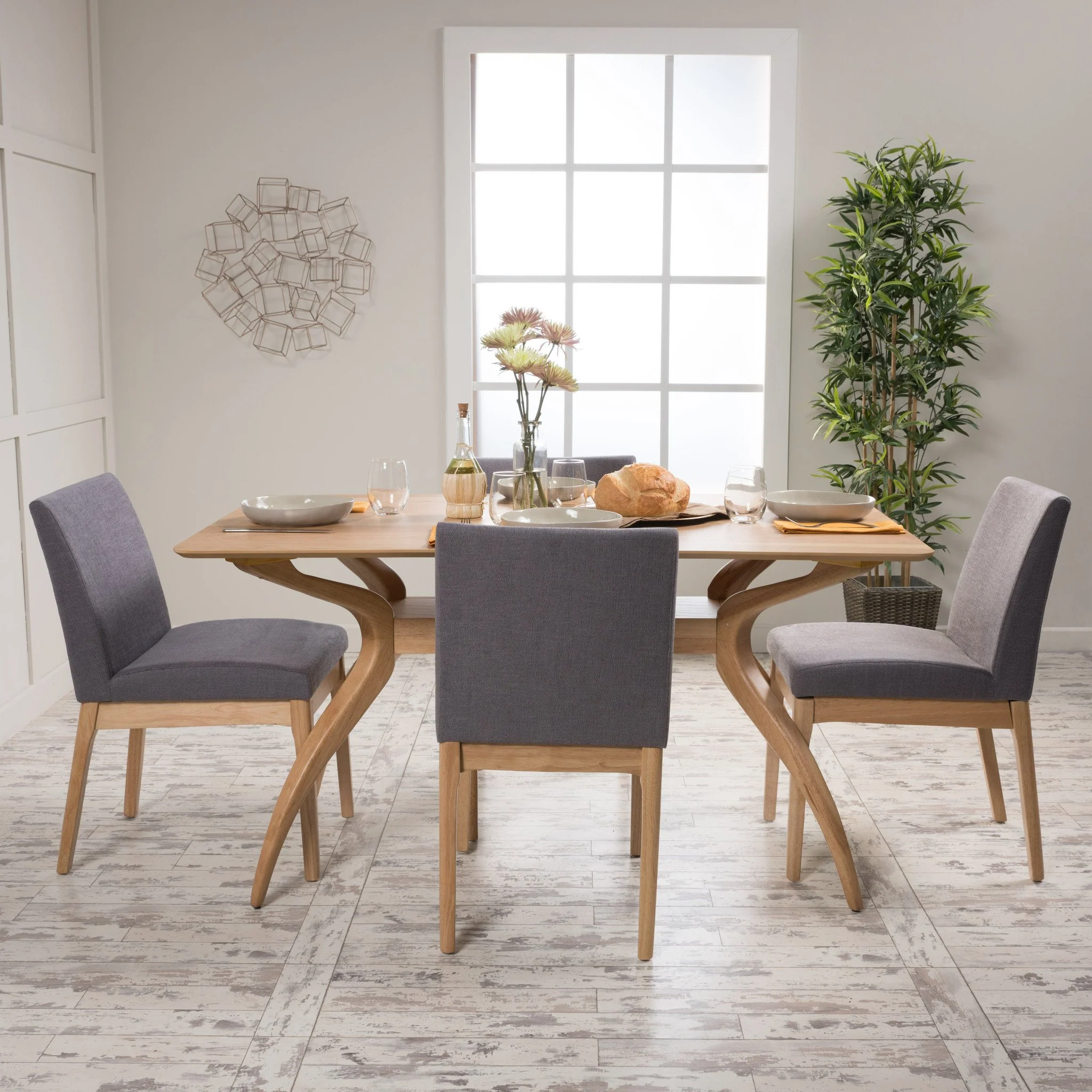 Katherine Mid-Century Modern 5 Piece Dining Set - furnishings