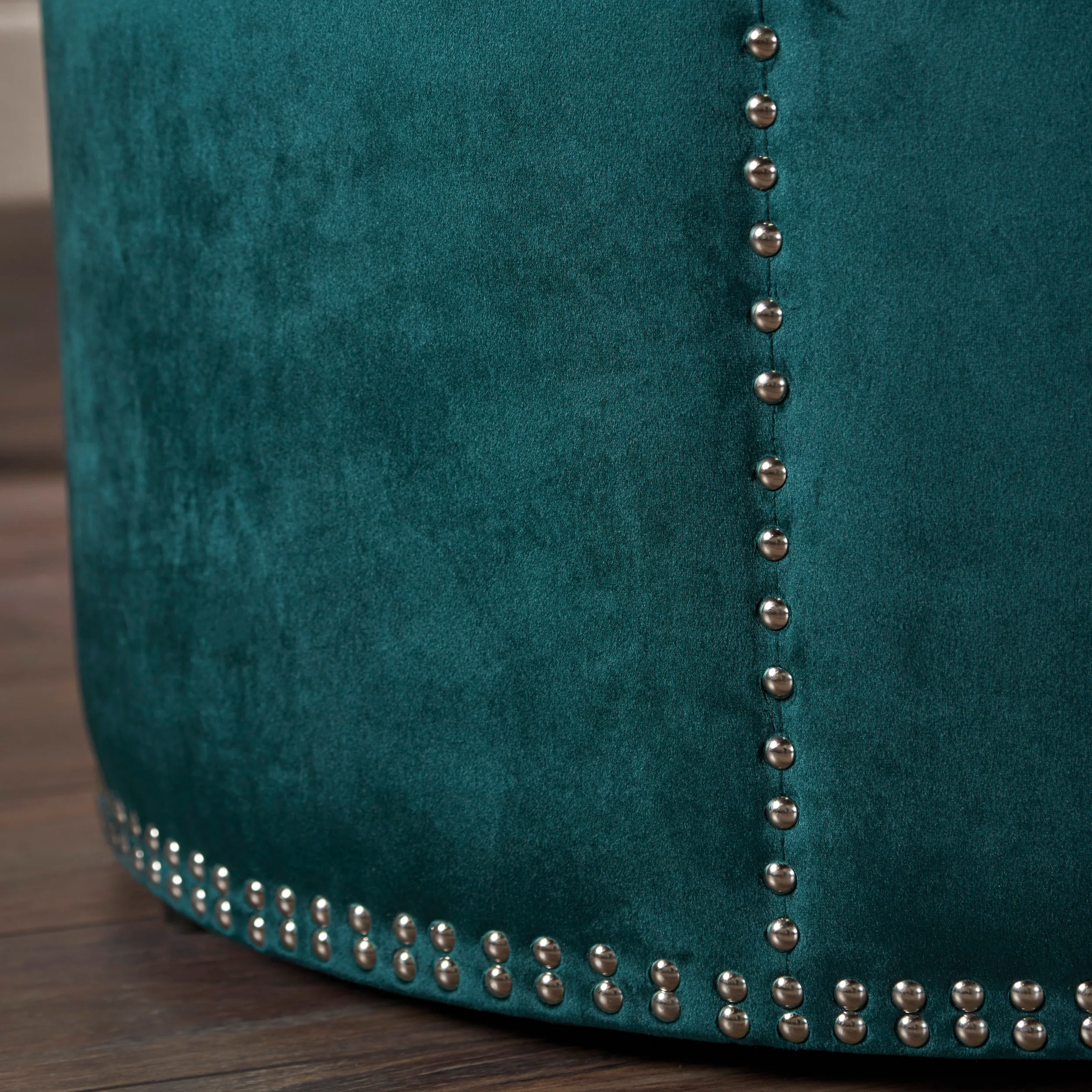 Jesper Studded New Velvet Ottoman - furnishings