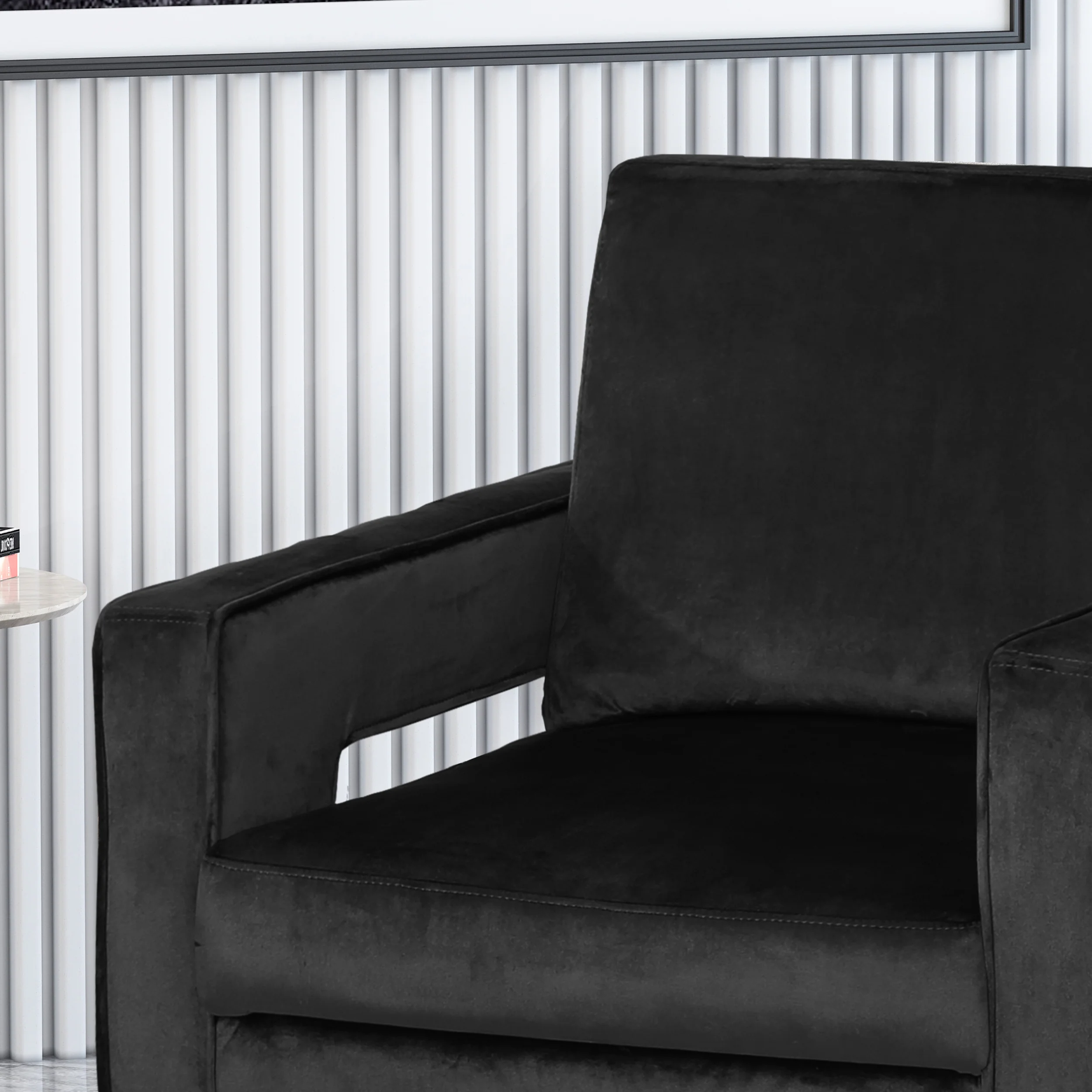 Alitzel Modern Glam Velvet Club Chair - furnishings