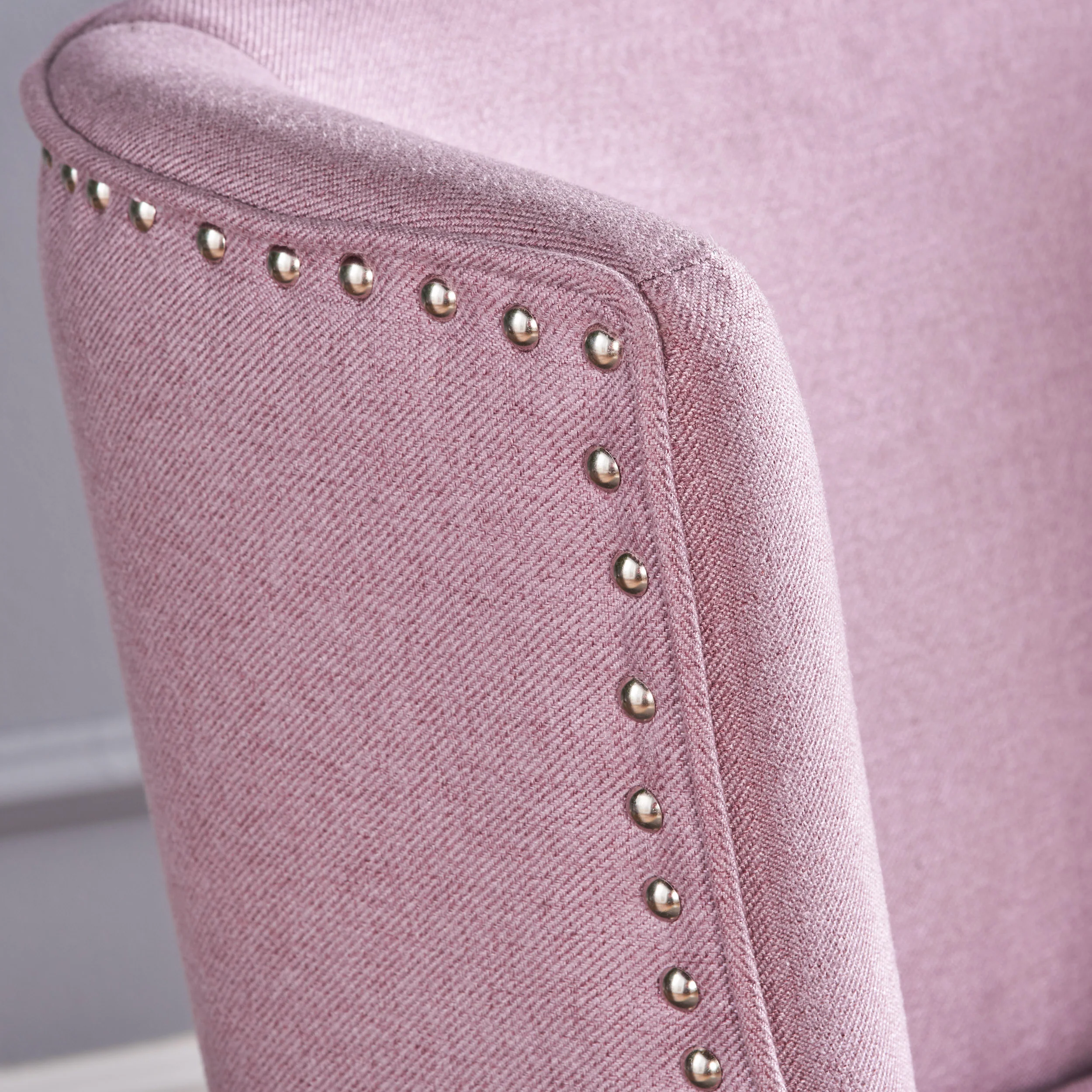 Adelina Contemporary Upholstered Accent Chair with Nailhead Trim - furnishings