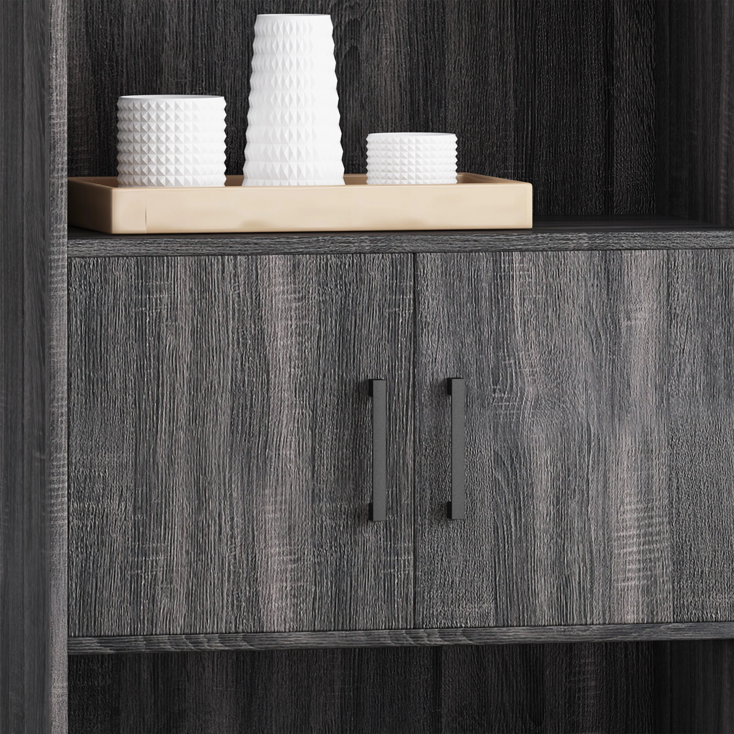 Abriel Bookcase with Storage Cabinet & Drawer - furnishings