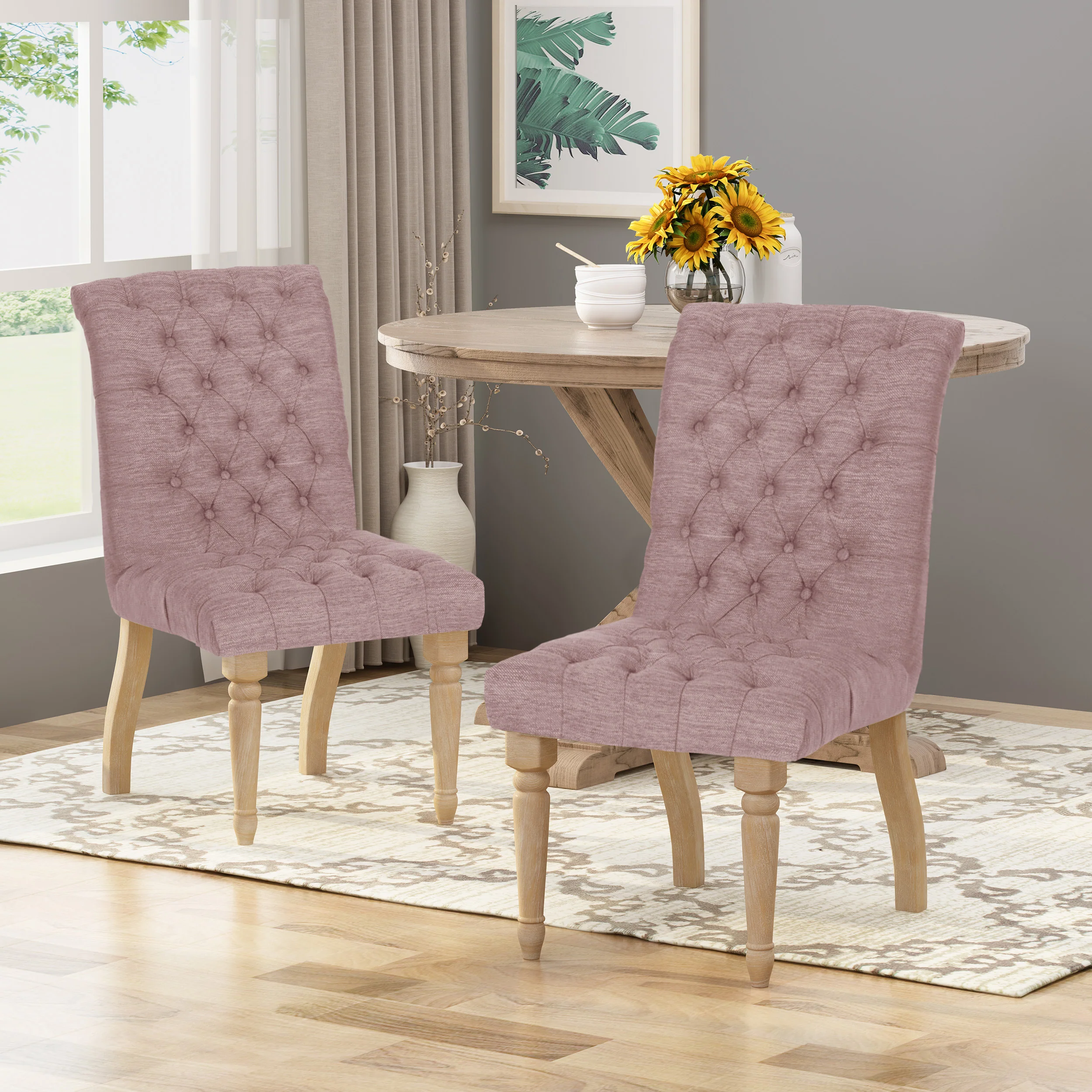 Terrance Tufted Fabric Dining Chair (Set of 2) - furnishings