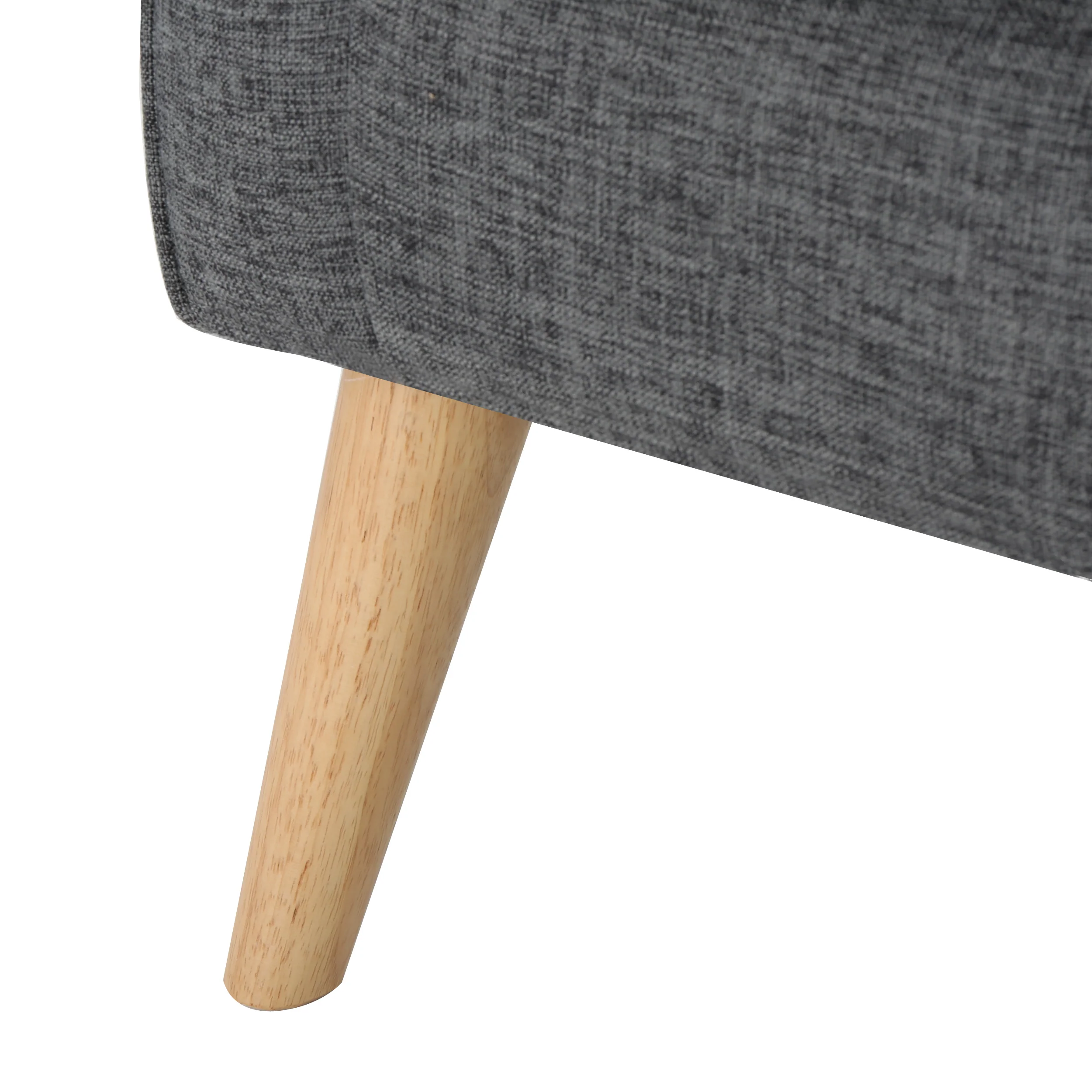 Mia Mid-Century Modern Button Tufted Fabric Upholstered Loveseat w/ Tapered Legs - furnishings