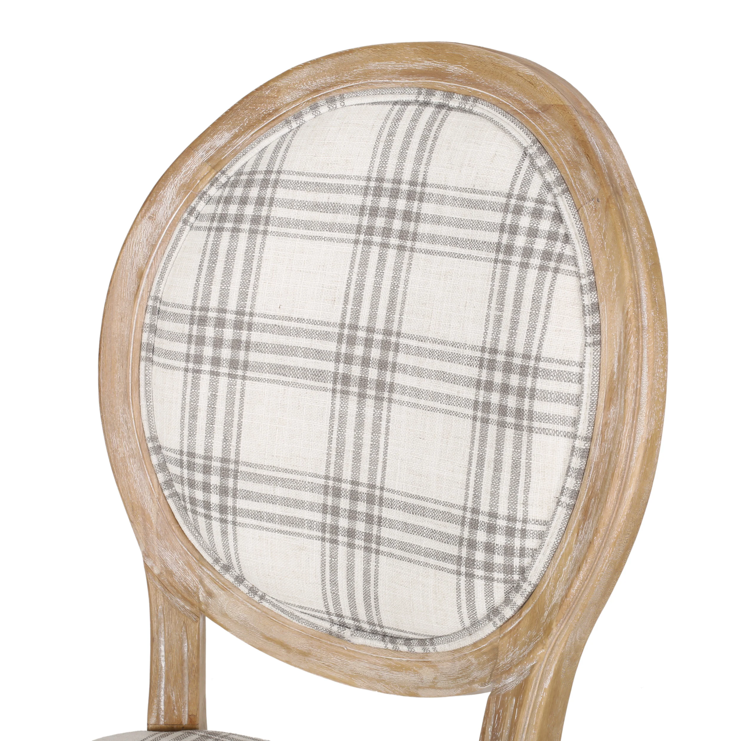 Naclerio French Country Fabric Upholstered Wood 5 Piece Dining Set - furnishings