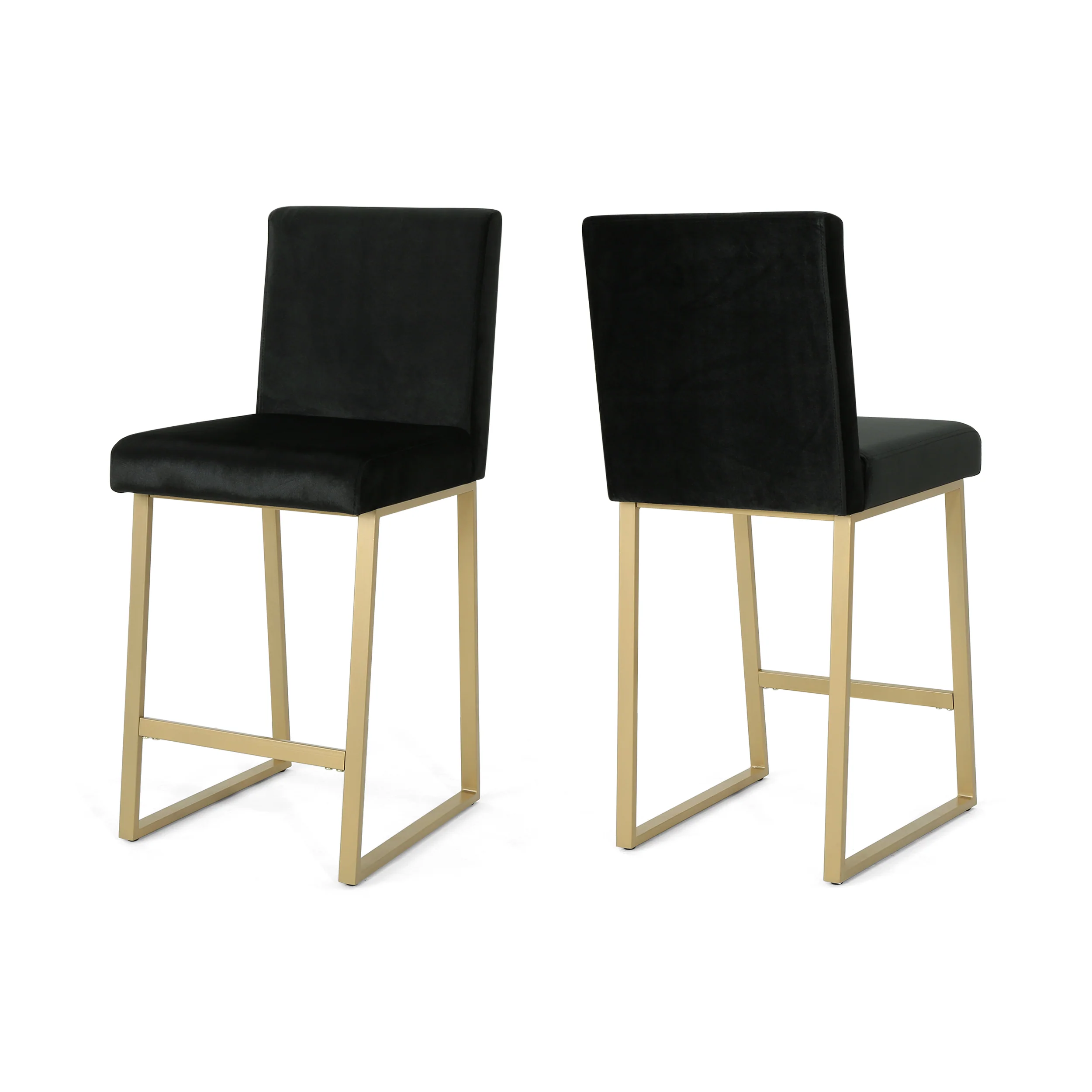 Lexi Modern Velvet Barstools (Set of 2) - furnishings