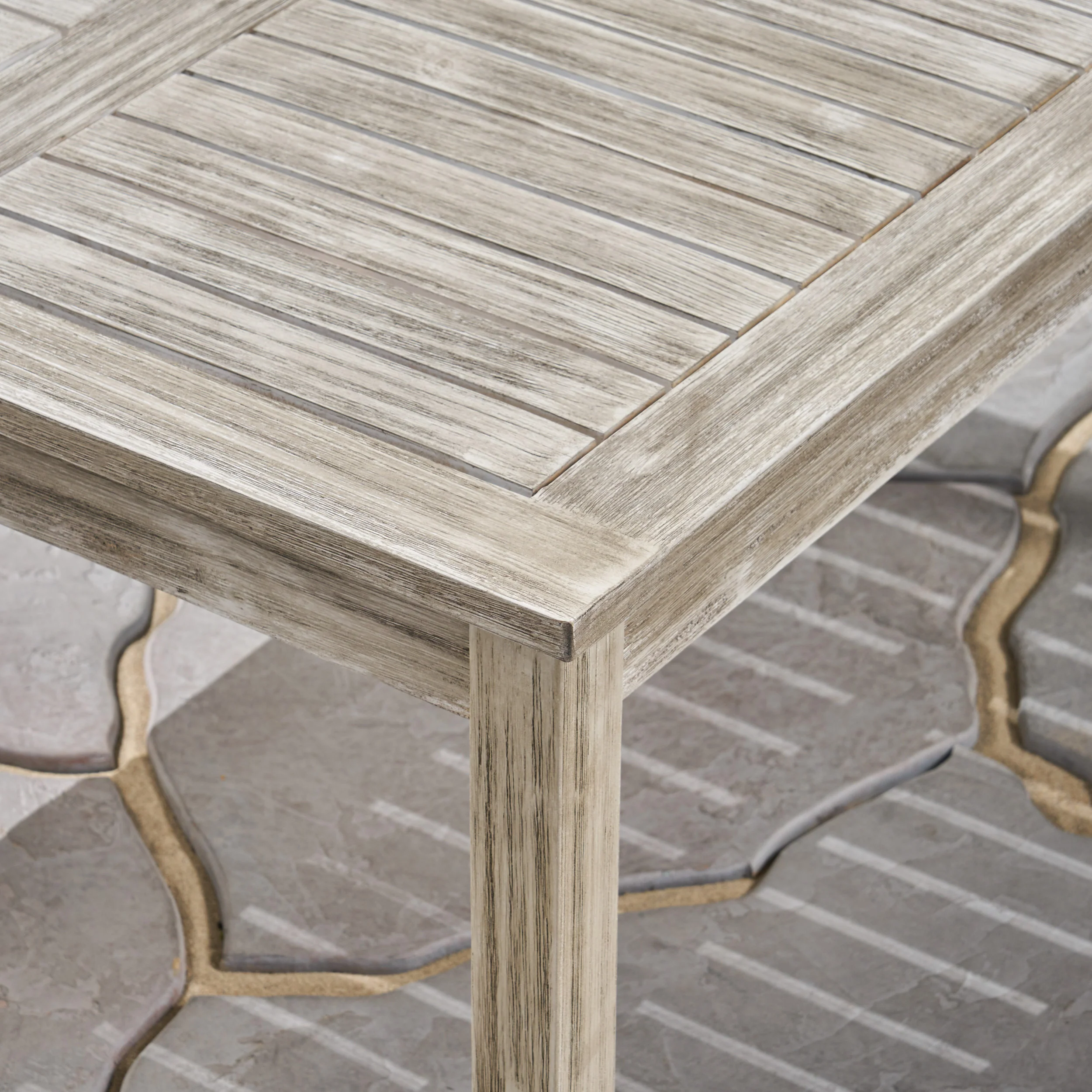 Lorelei Outdoor 5 Piece Acacia Wood Chat Set - furnishings