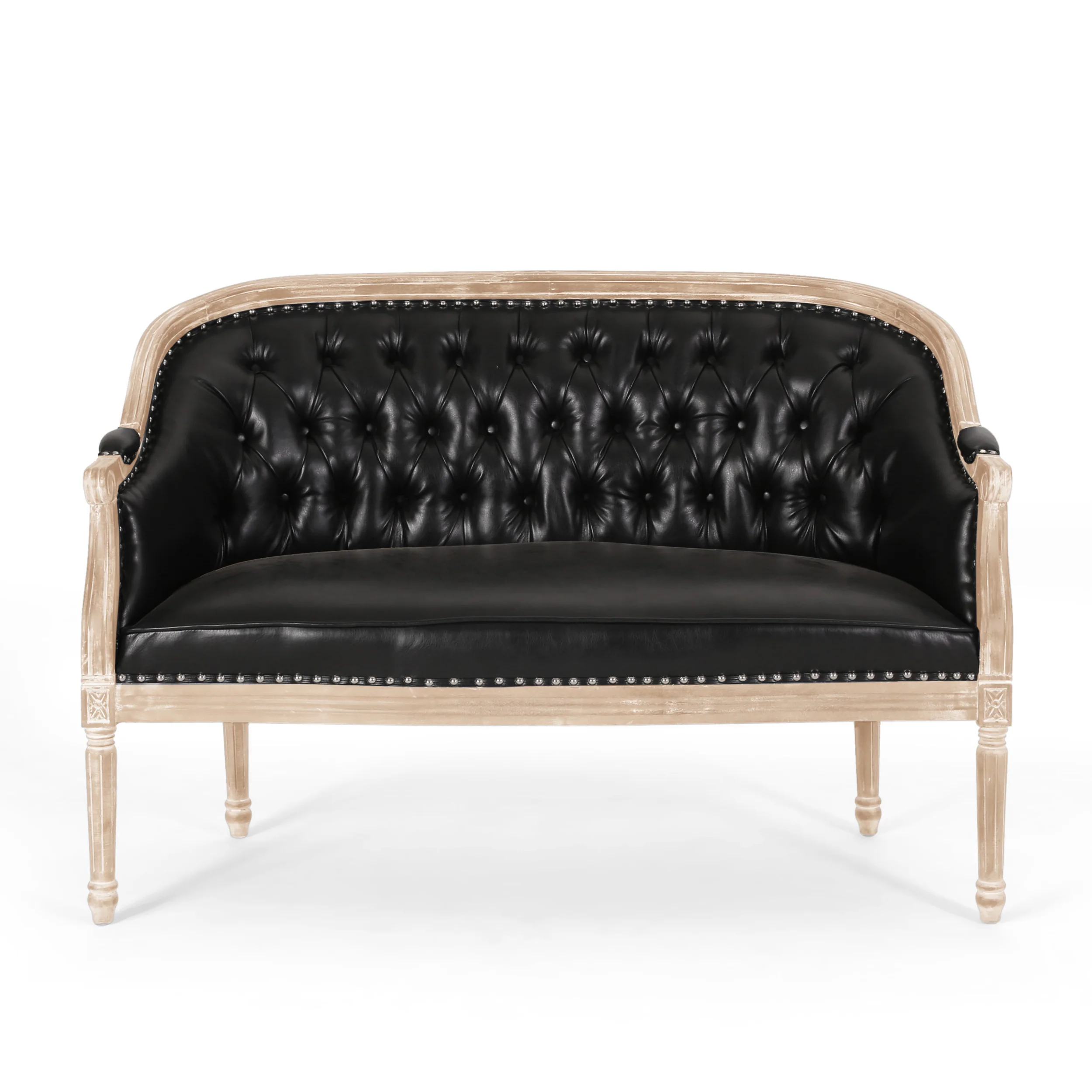 Megan Traditional Tufted Upholstered Loveseat - furnishings
