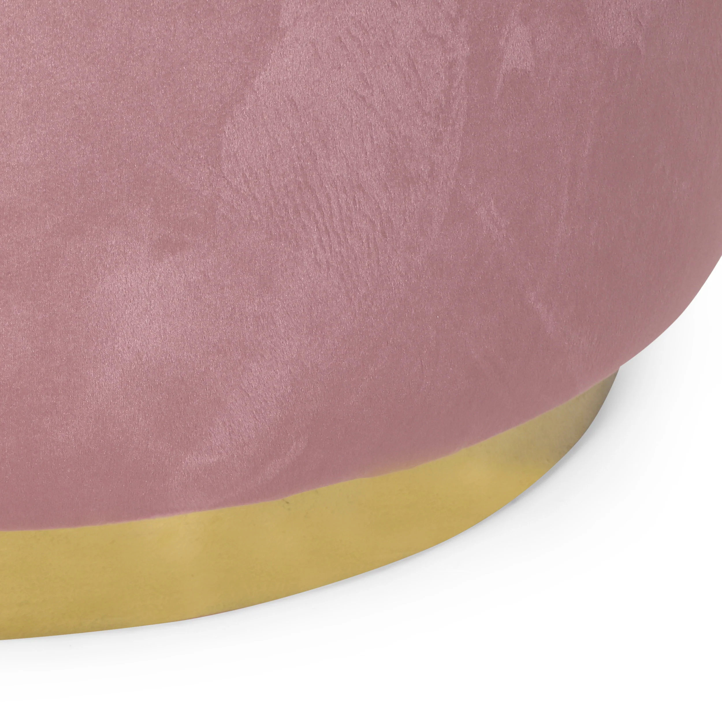 Kile Modern Glam Velvet Swivel Ottoman - furnishings
