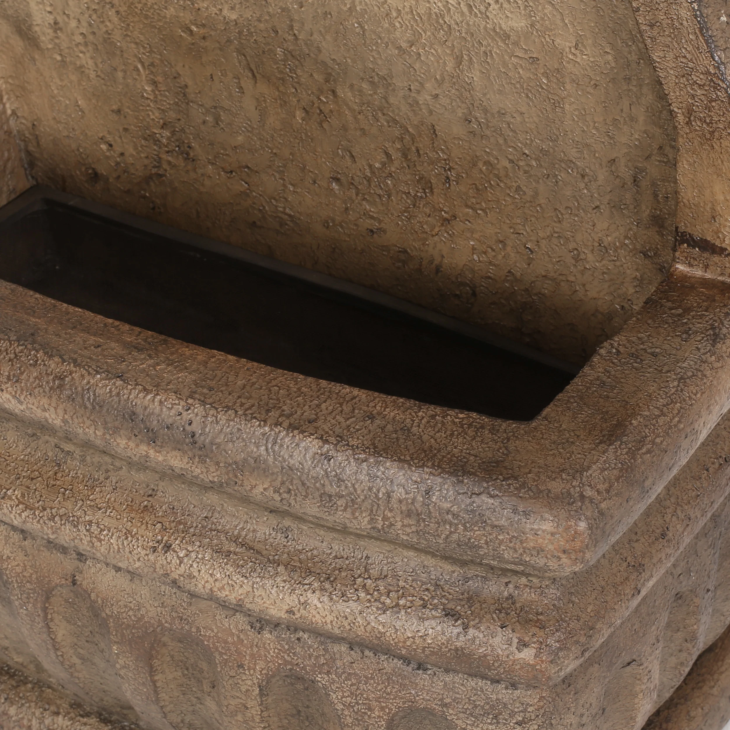 Frederick Outdoor Single Spout Fountain, Light Brown - furnishings