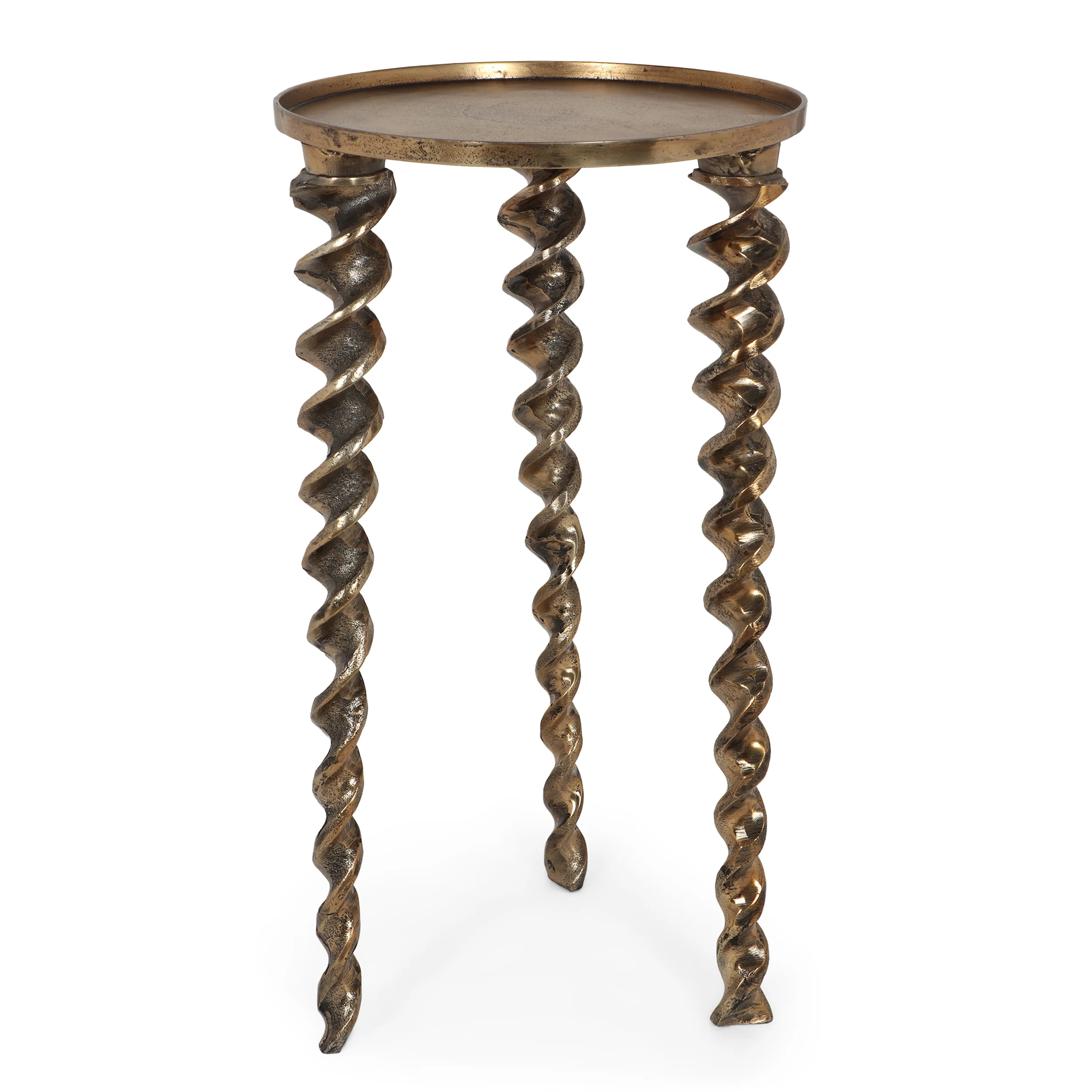 Upatoi Handcrafted Boho Industrial Aluminum Side Table - furnishings