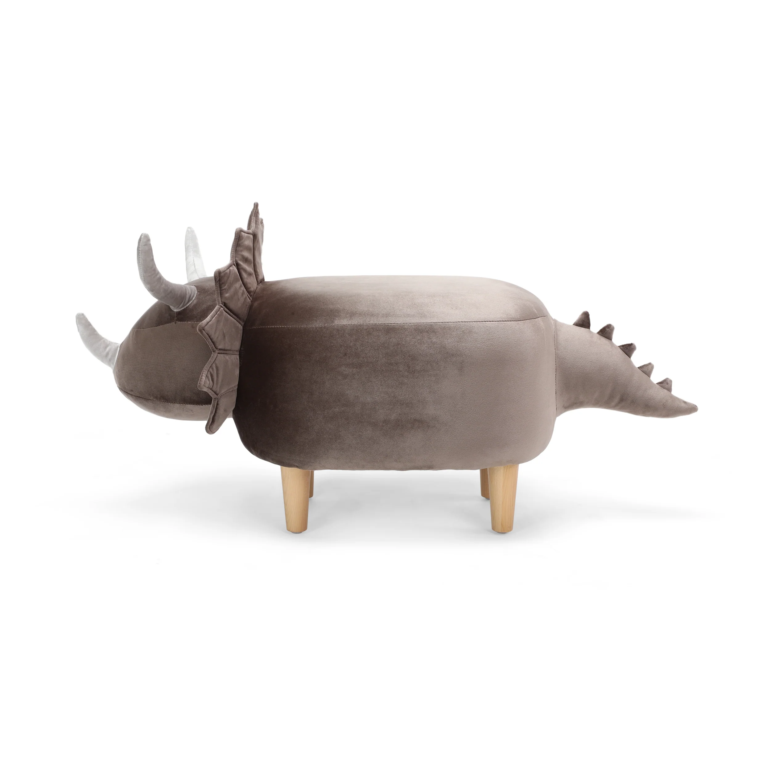 Nikolai Velvet Dinosaur Ottoman - furnishings