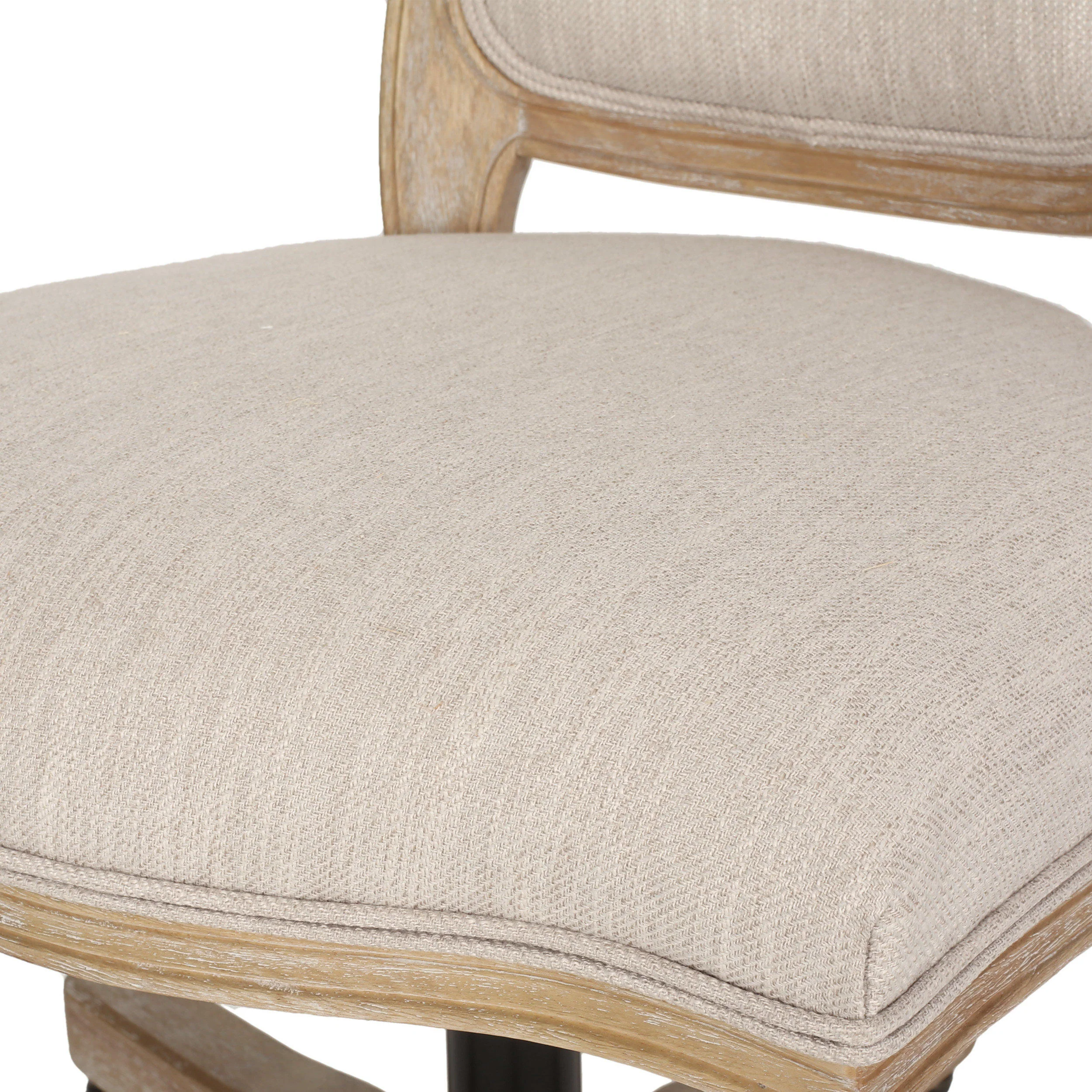 Oakes French Country Upholstered Swivel Office Chair - furnishings