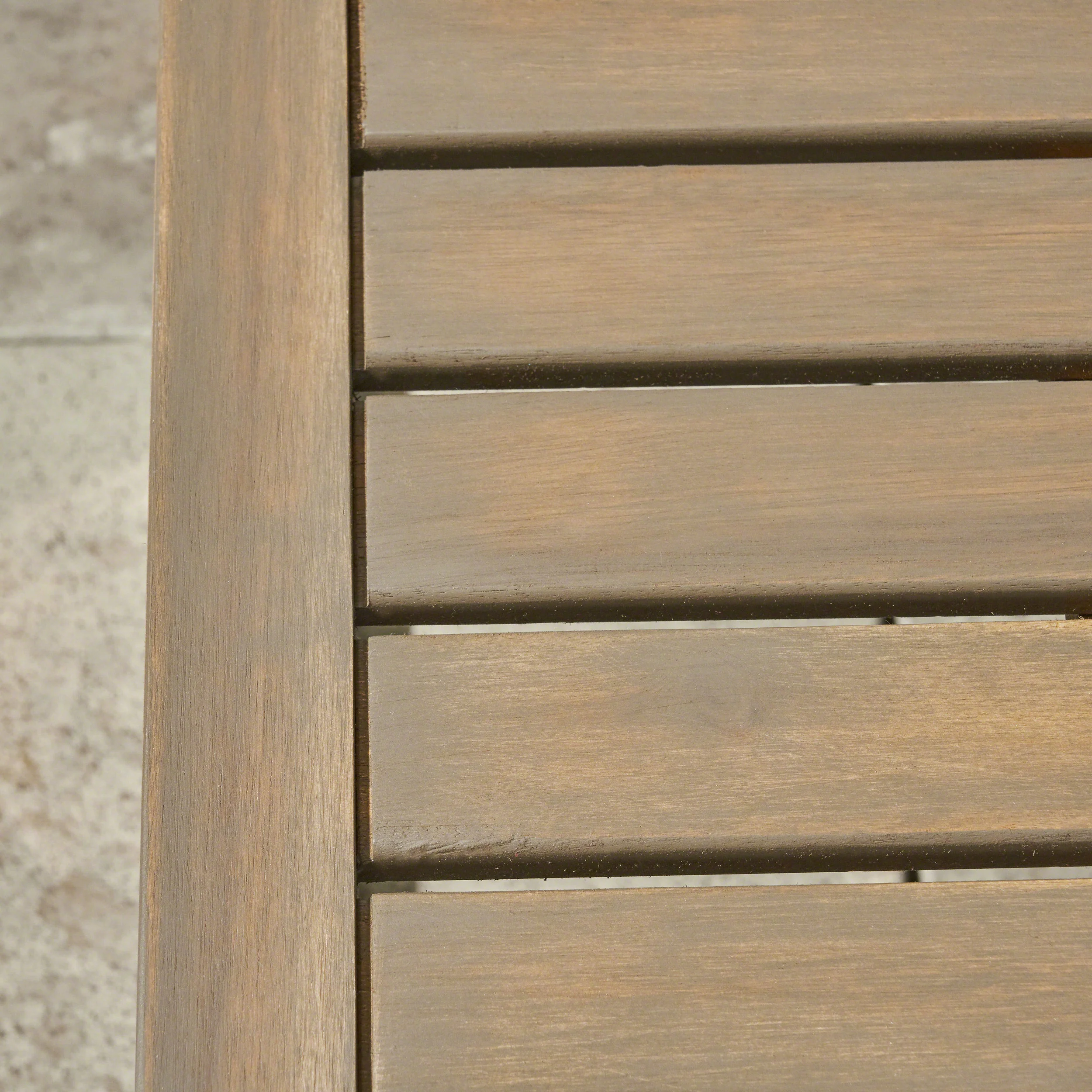 Drew Outdoor Industrial Acacia Wood and Iron Bench - furnishings