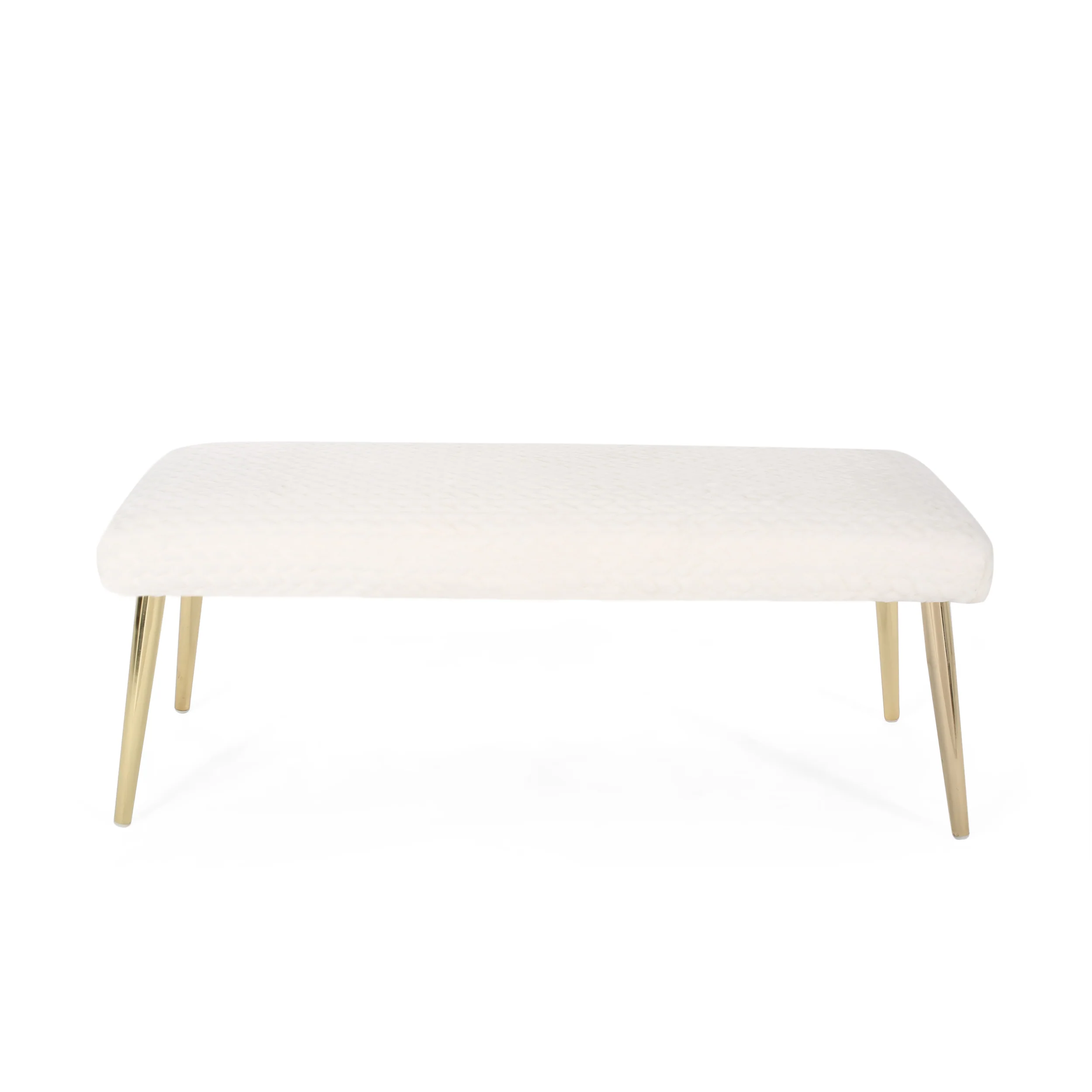 Indira Patterned Faux Fur Bench - furnishings