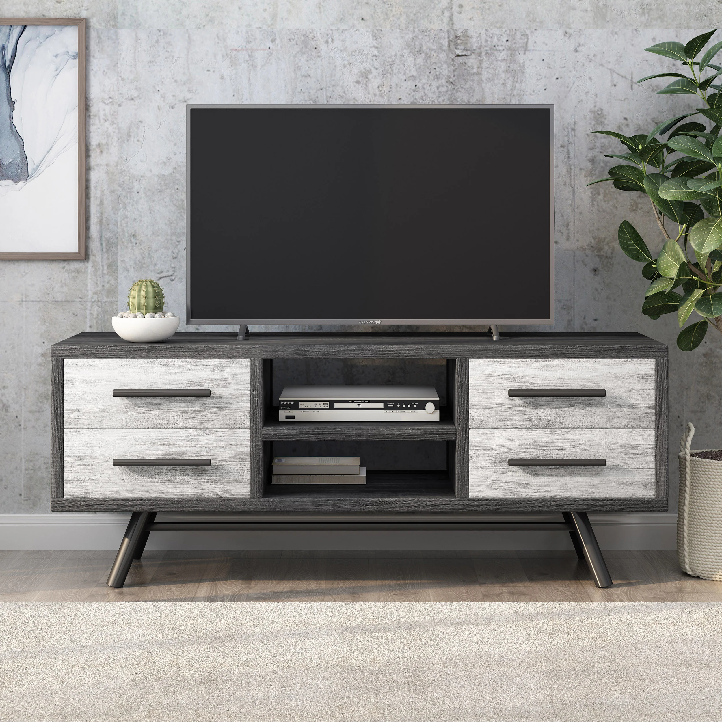 Amariana Mid-Century Modern TV Stand with Storage - furnishings