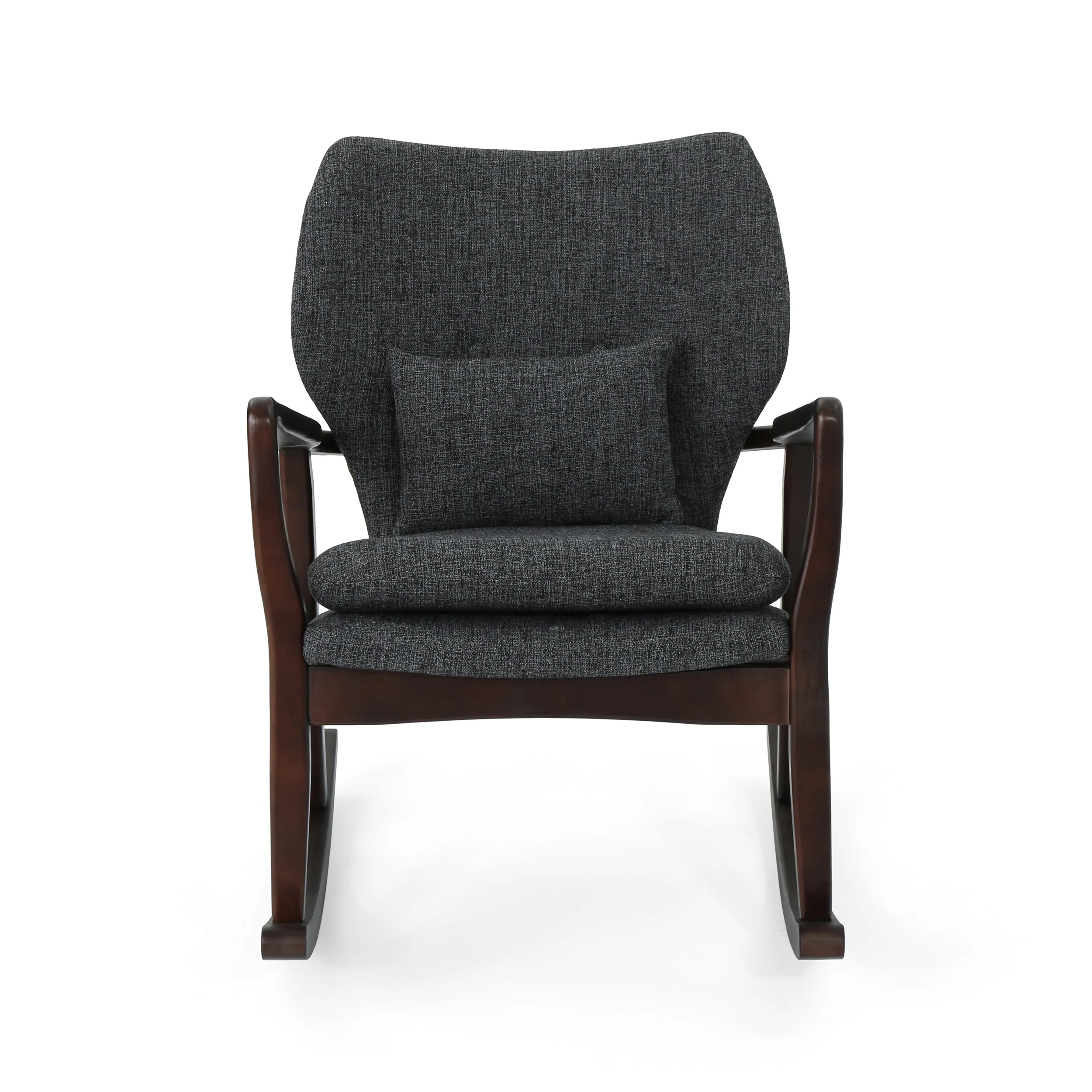 Balen Mid Century Modern Upholstered Rocking Chair - furnishings
