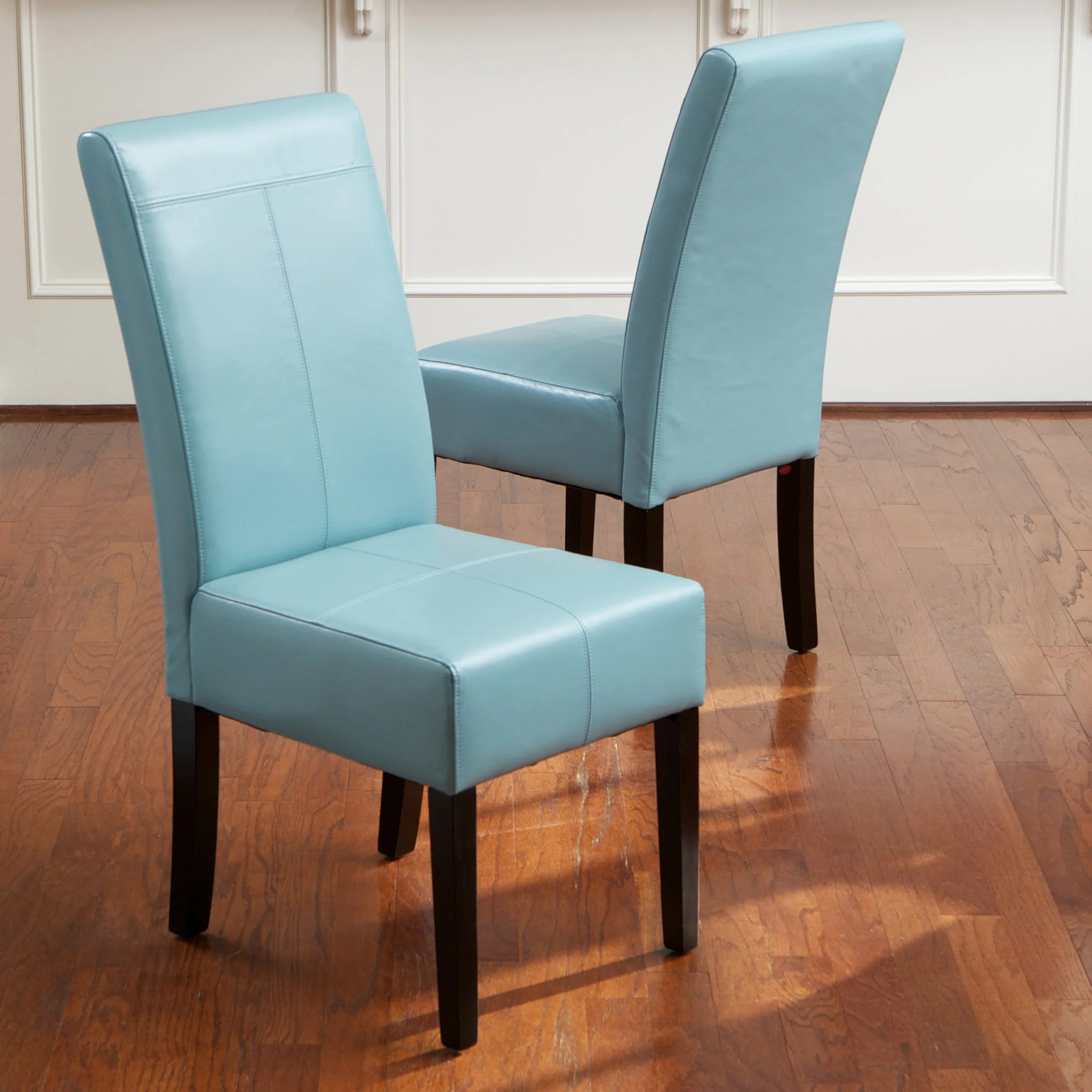 Percival T-Stitch Bonded Leather Dining Chairs (Set of 2) - furnishings