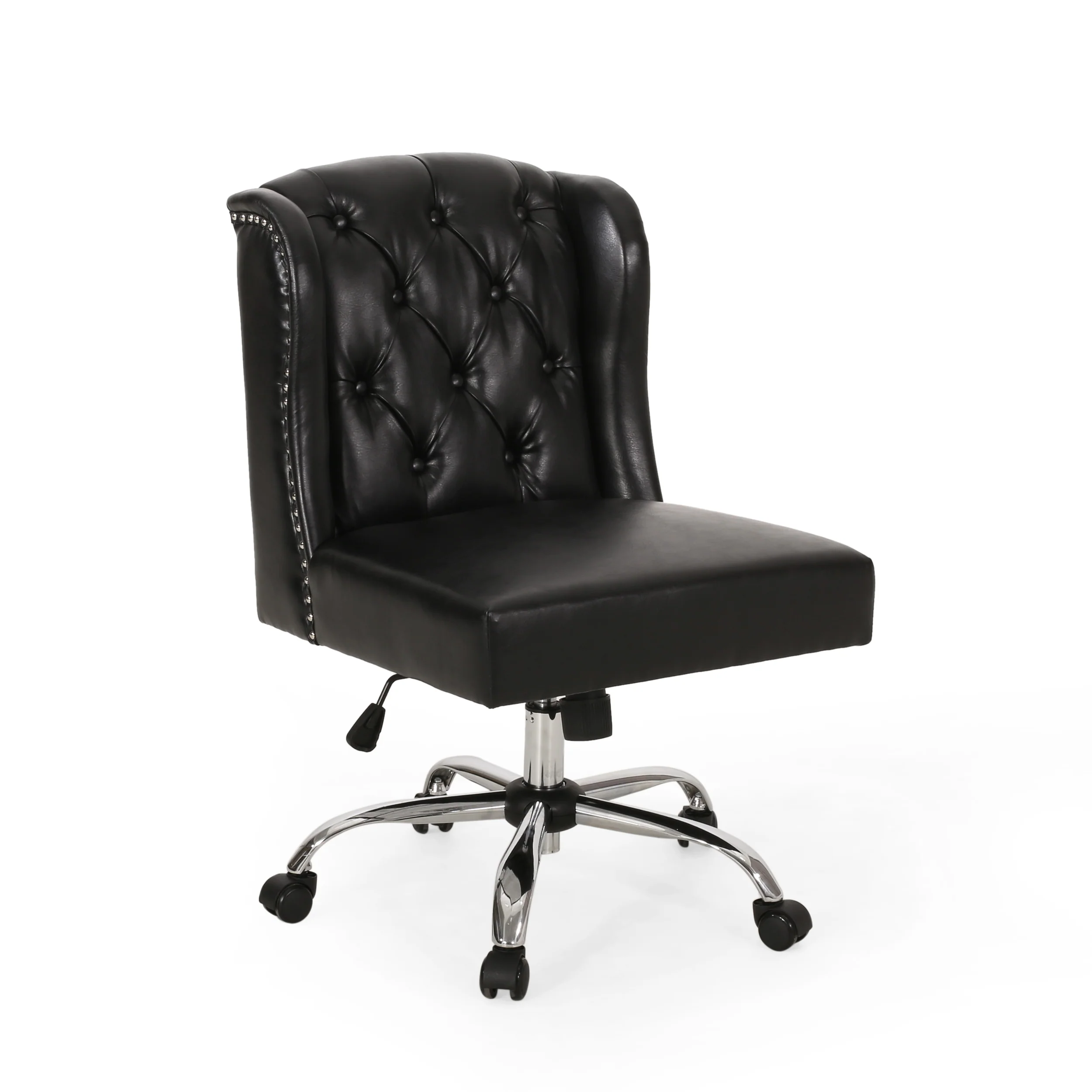 Amar Contemporary Wingback Tufted Swivel Office Chair - furnishings