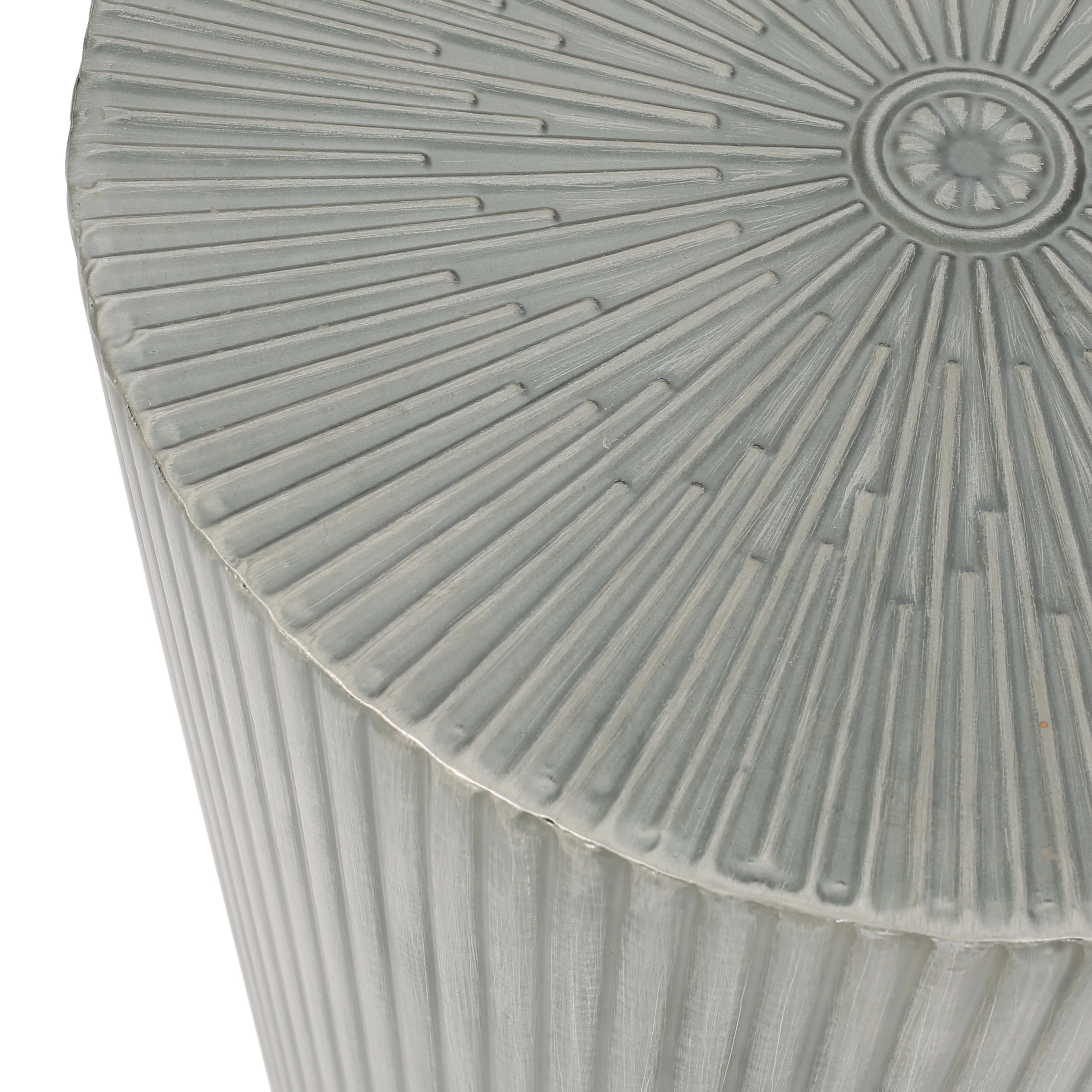 Pamsha Modern Iron Sunburst Side Tables, Set of 2 - furnishings