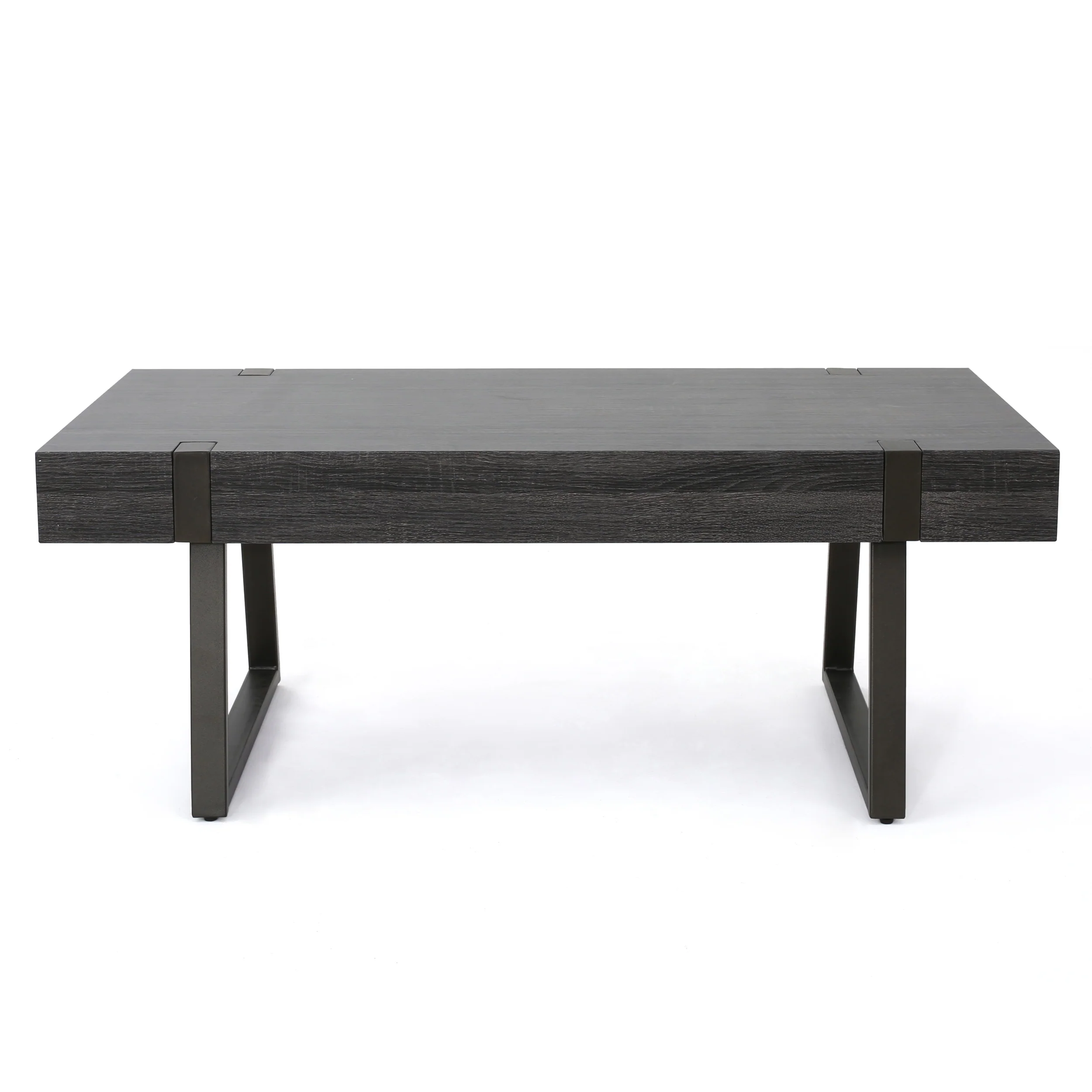 Genwa Black Oak Wood Coffee Table - furnishings