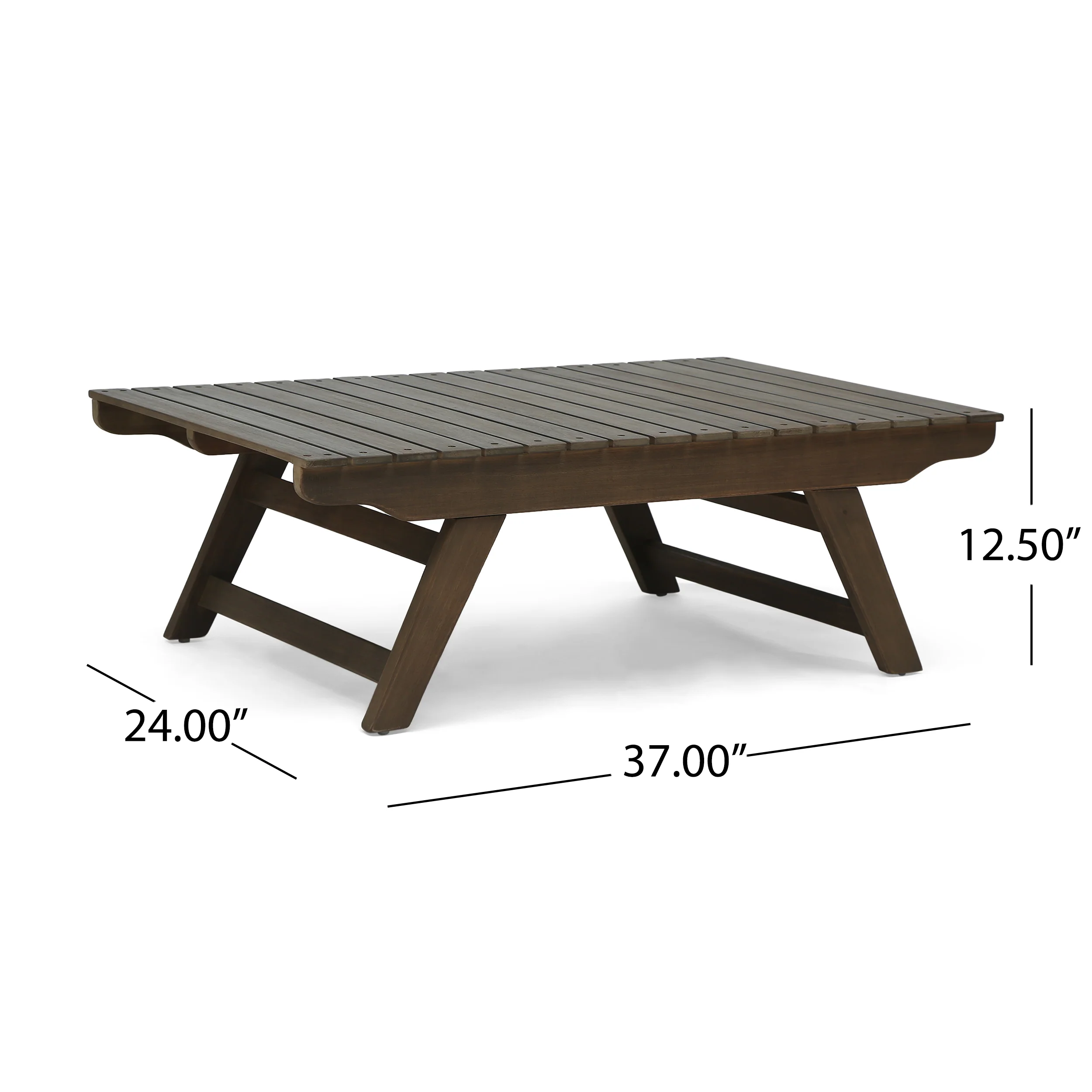 Martha Outdoor Acacia Wood 4 Seater Chat Set with Side Table and Coffee Table - furnishings