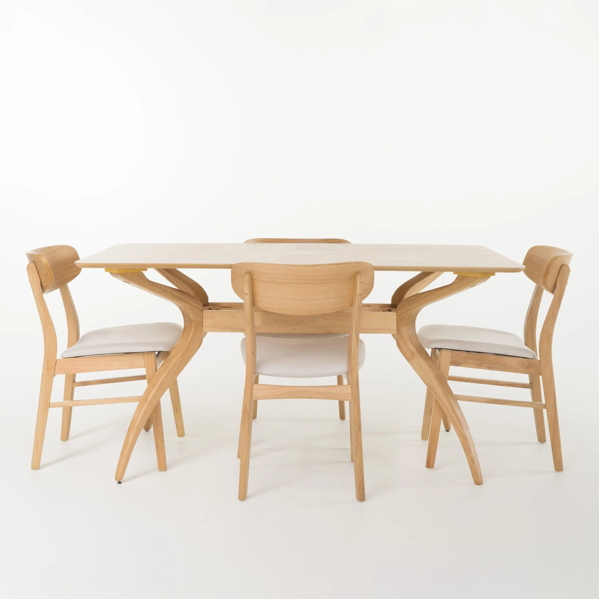 Lucille Mid-Century Modern 5 Piece Dining Set - furnishings