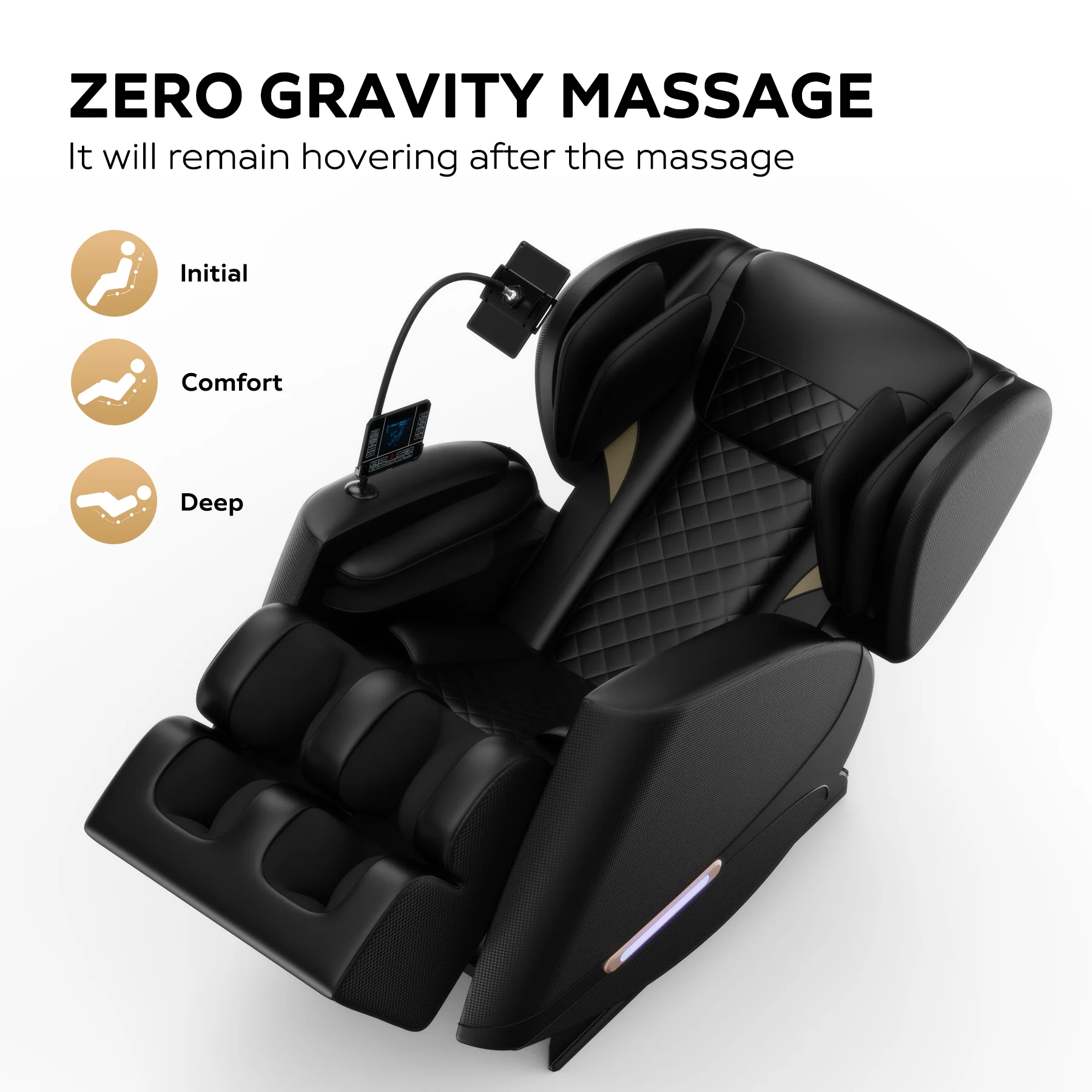 New Advanced Zero Gravity Full Body Massage Chair with Air Pressure Massage - furnishings