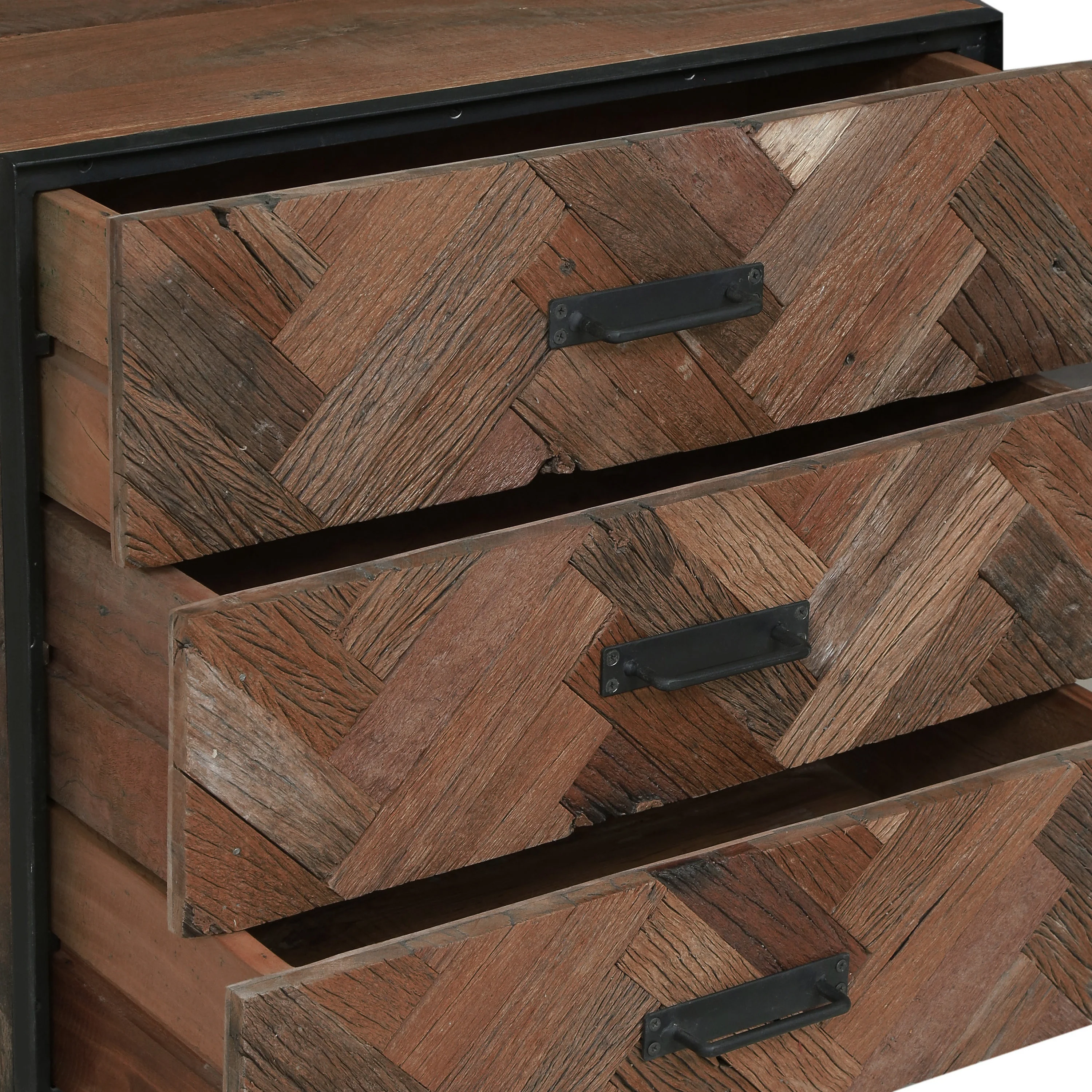 Chipper Handcrafted Boho Wood 3 Drawer Cabinet - furnishings