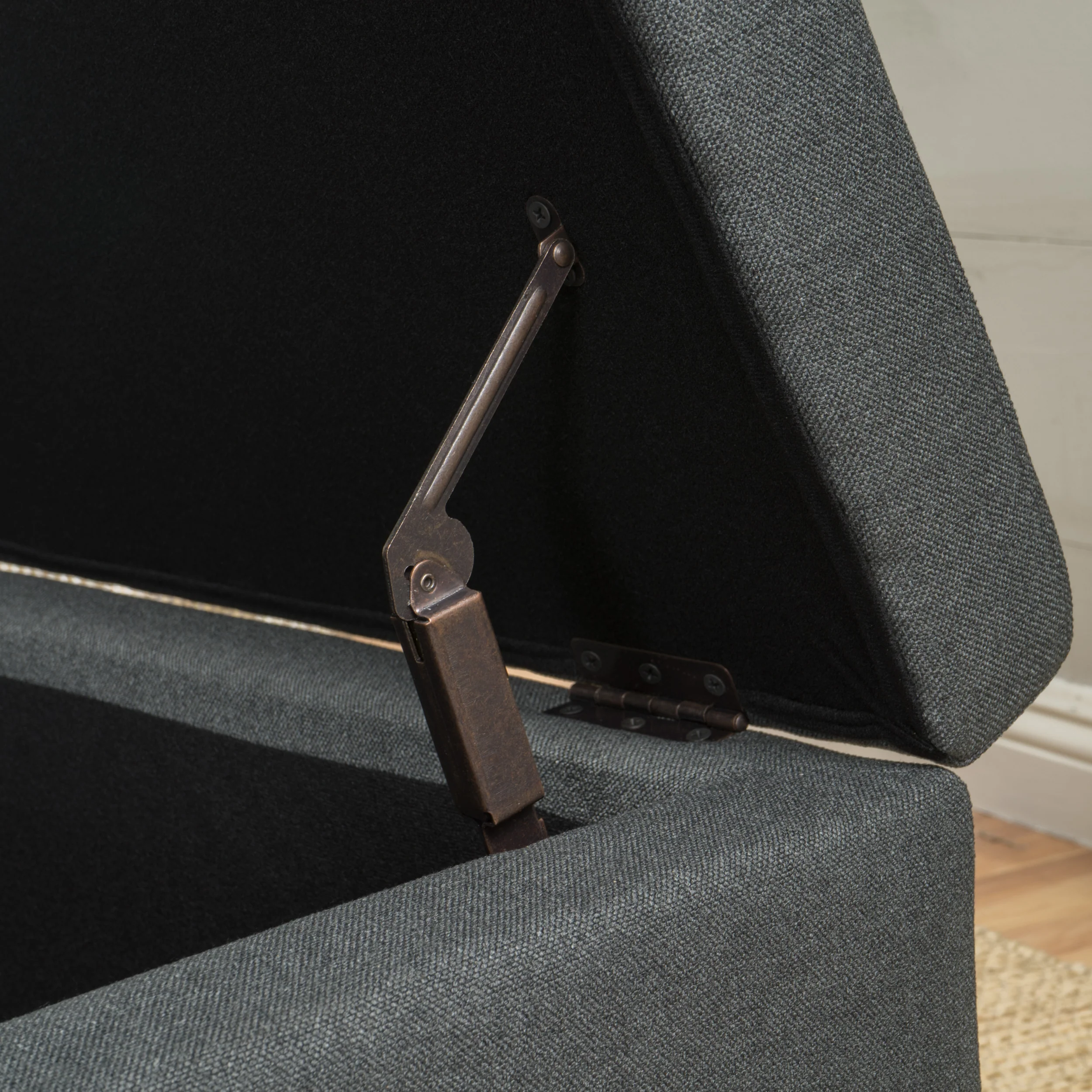 Annis Rectangle Fabric Storage Ottoman Bench - furnishings