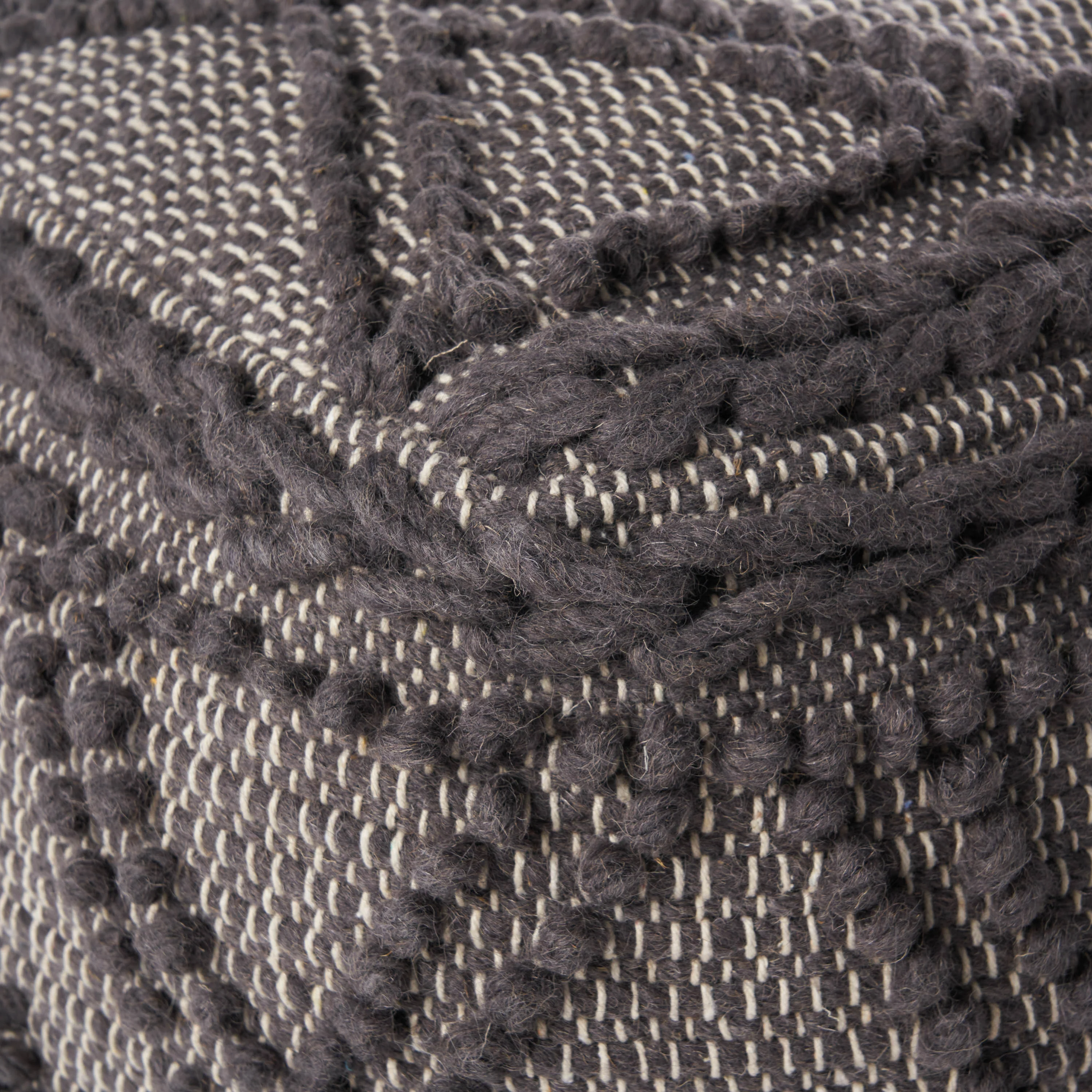 Truda Boho Handcrafted Fabric Pouf - furnishings