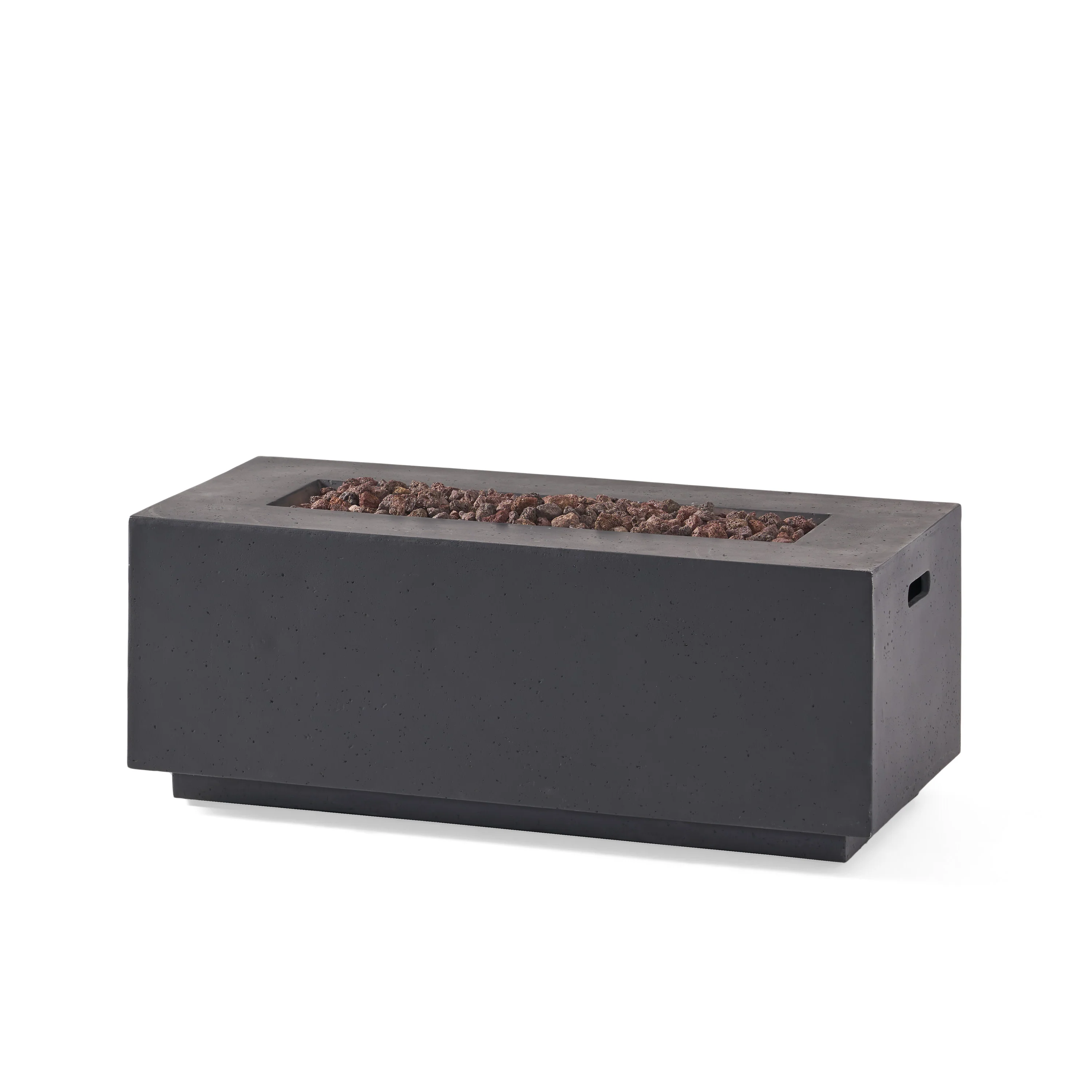Hearth Outdoor 40,000 BTU Lightweight Concrete Rectangular Fire Pit (No Tank Holder) - furnishings