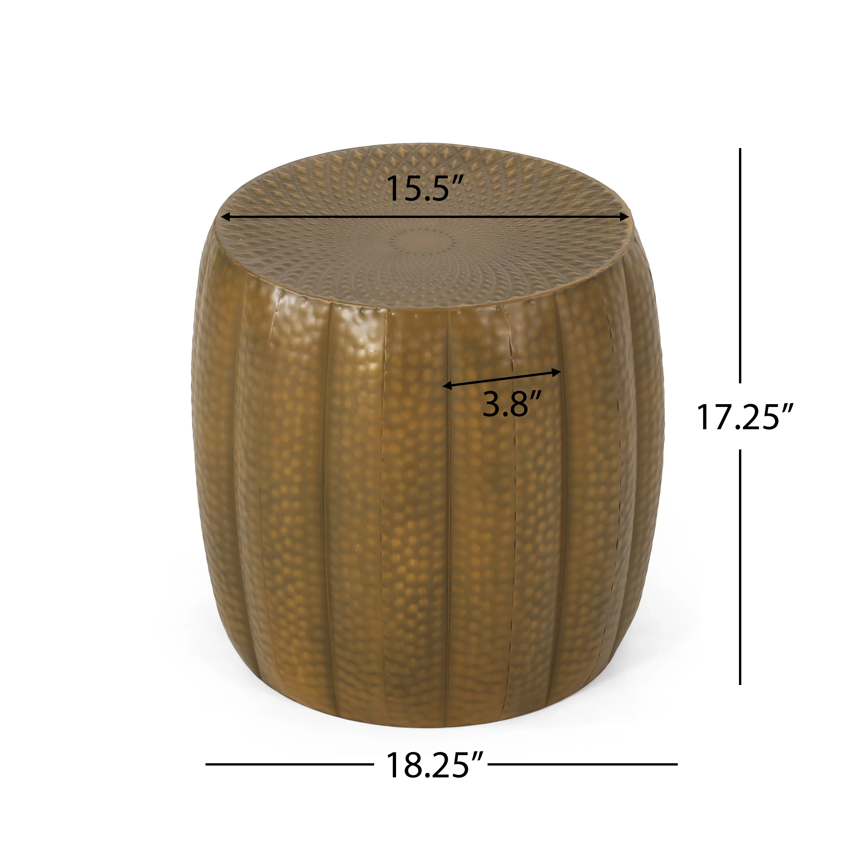 Craigue Modern Iron Mandala Pumpkin Side Tables, Set of 2 - furnishings