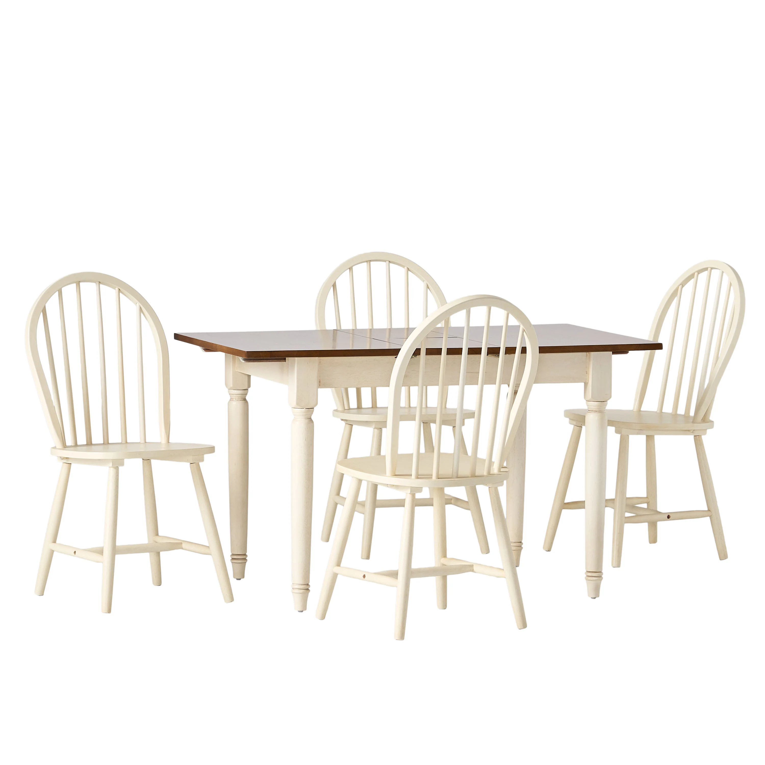 Gates 5-piece Spindle Wood Dining Set with Leaf Extension - furnishings