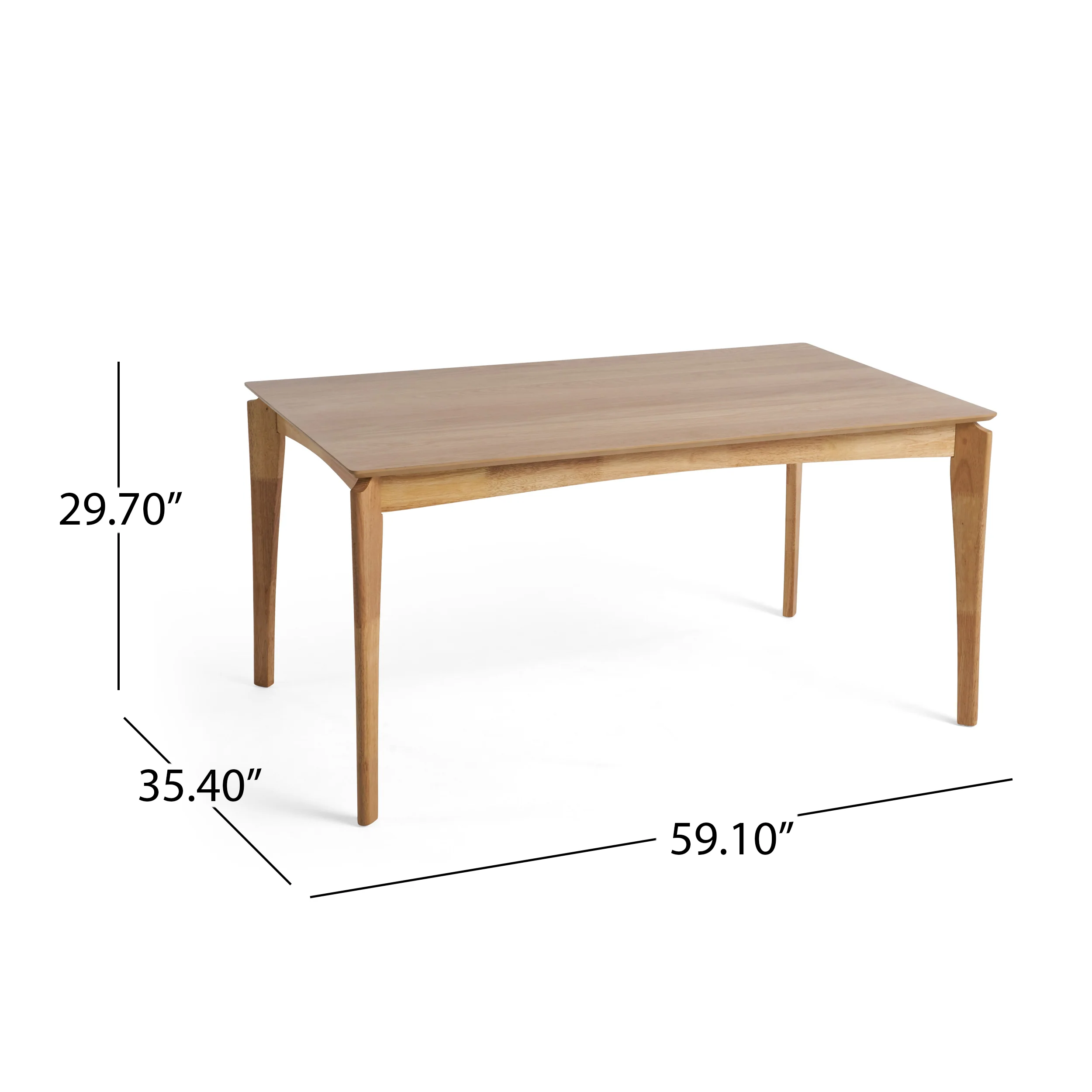 Laveer Mid Century Modern Wood Dining Table - furnishings