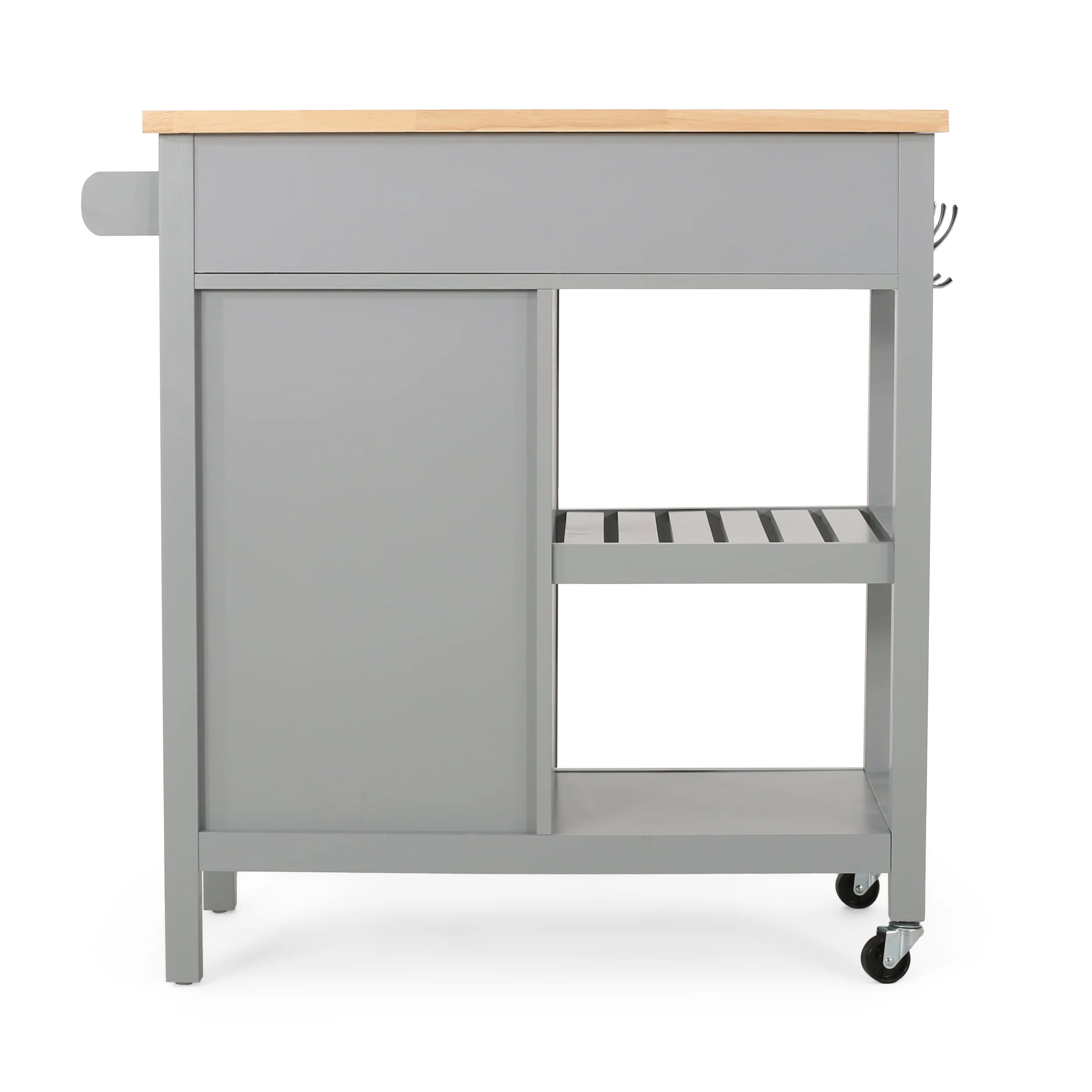 Aidah Contemporary Kitchen Cart with Wheels - furnishings