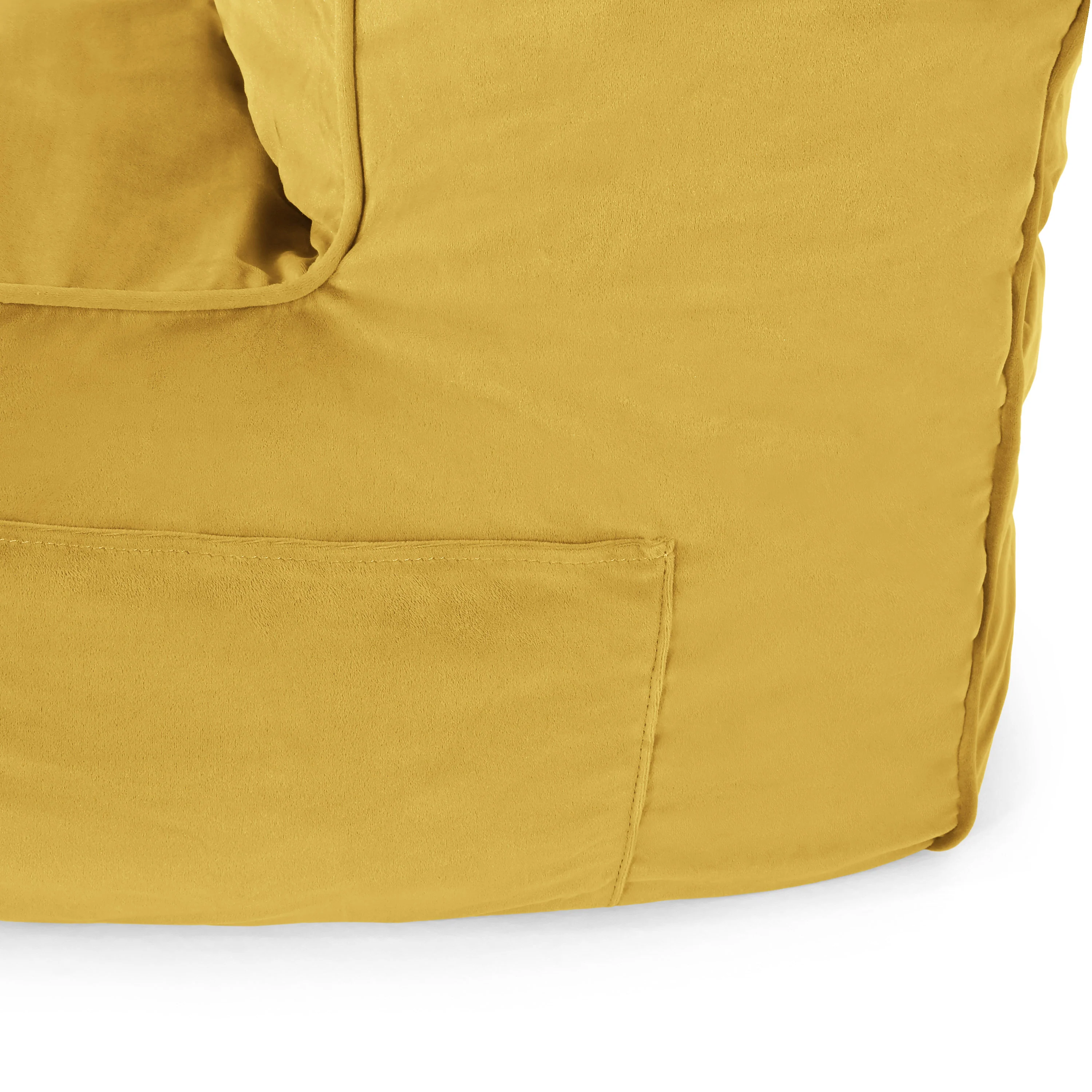 Caraway Modern Velvet Bean Bag Chair - furnishings