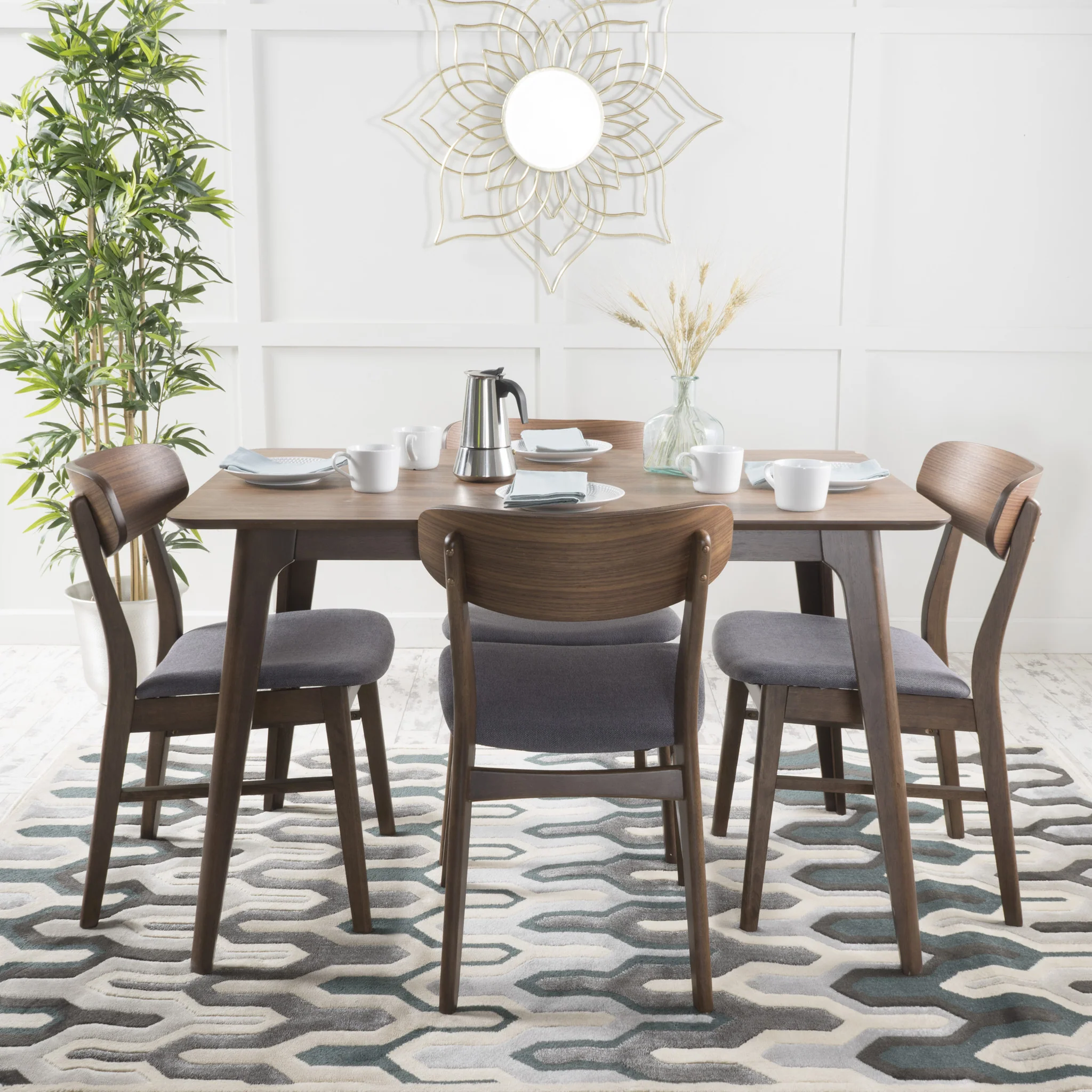 Williamgsburg Mid-Century Modern 5 Piece Dining Set - furnishings