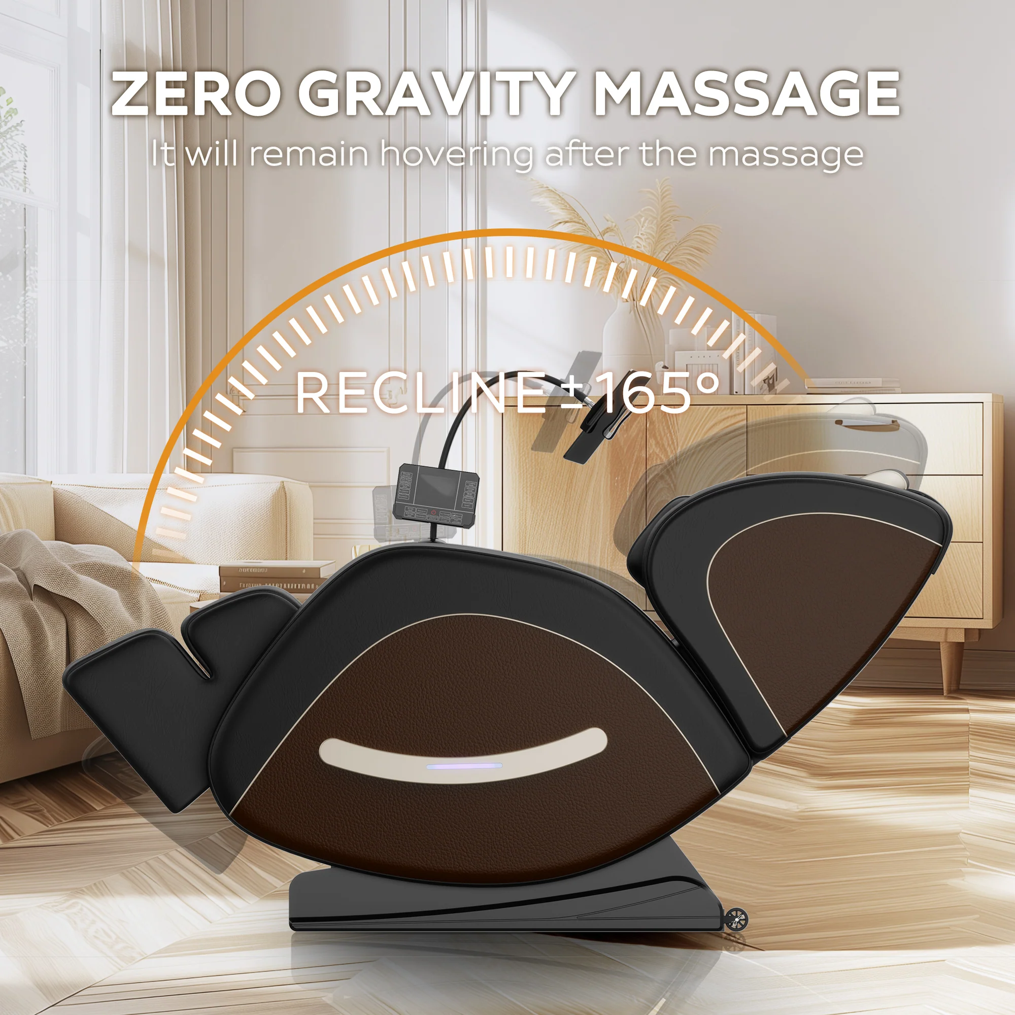 2024 Zero Gravity Full Body Massage Chair with Air Pressure, Heating, and Foot Relaxation - furnishings