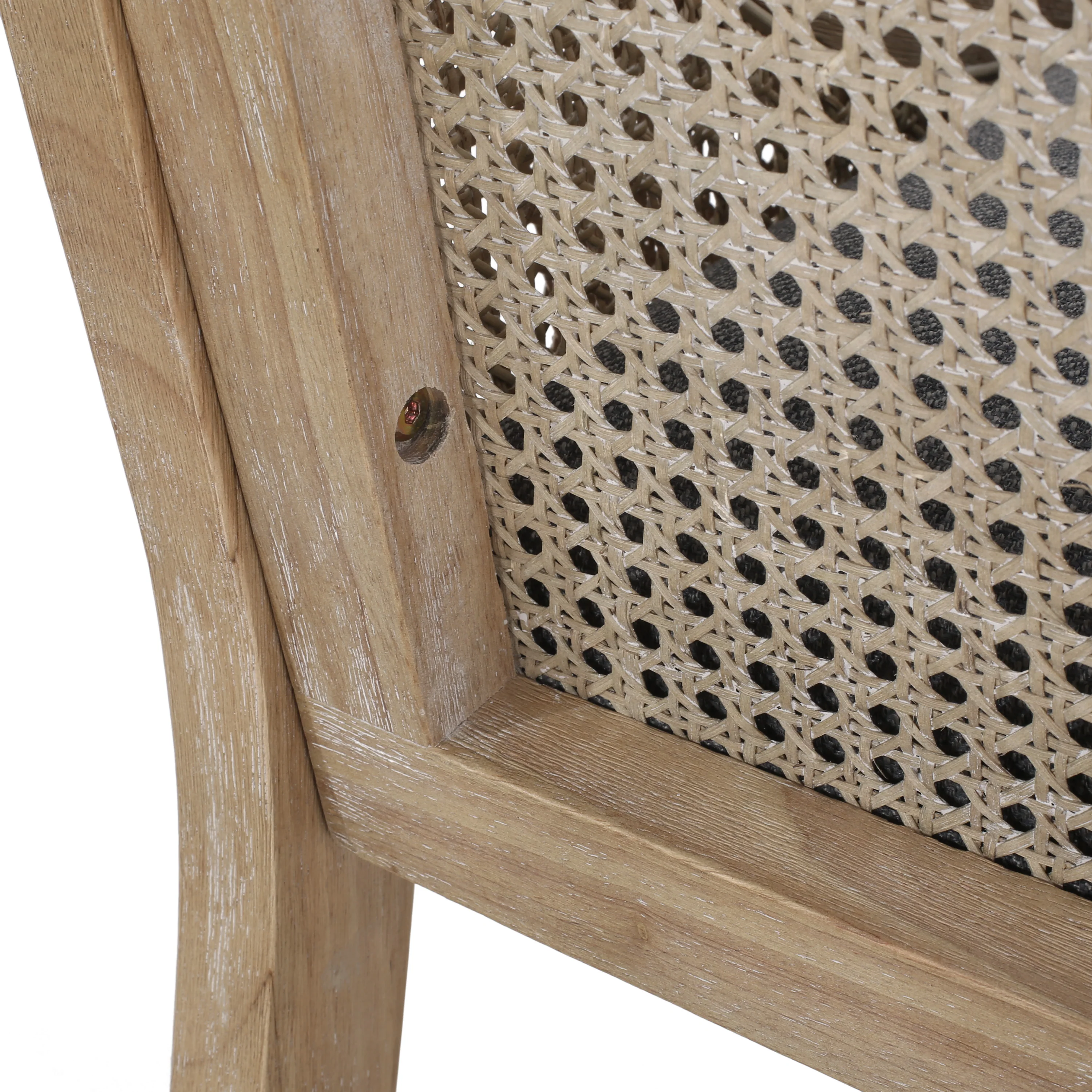 Oneida Rustic Fabric Upholstered Wood and Cane 30 inch Barstools (Set of 2) - furnishings