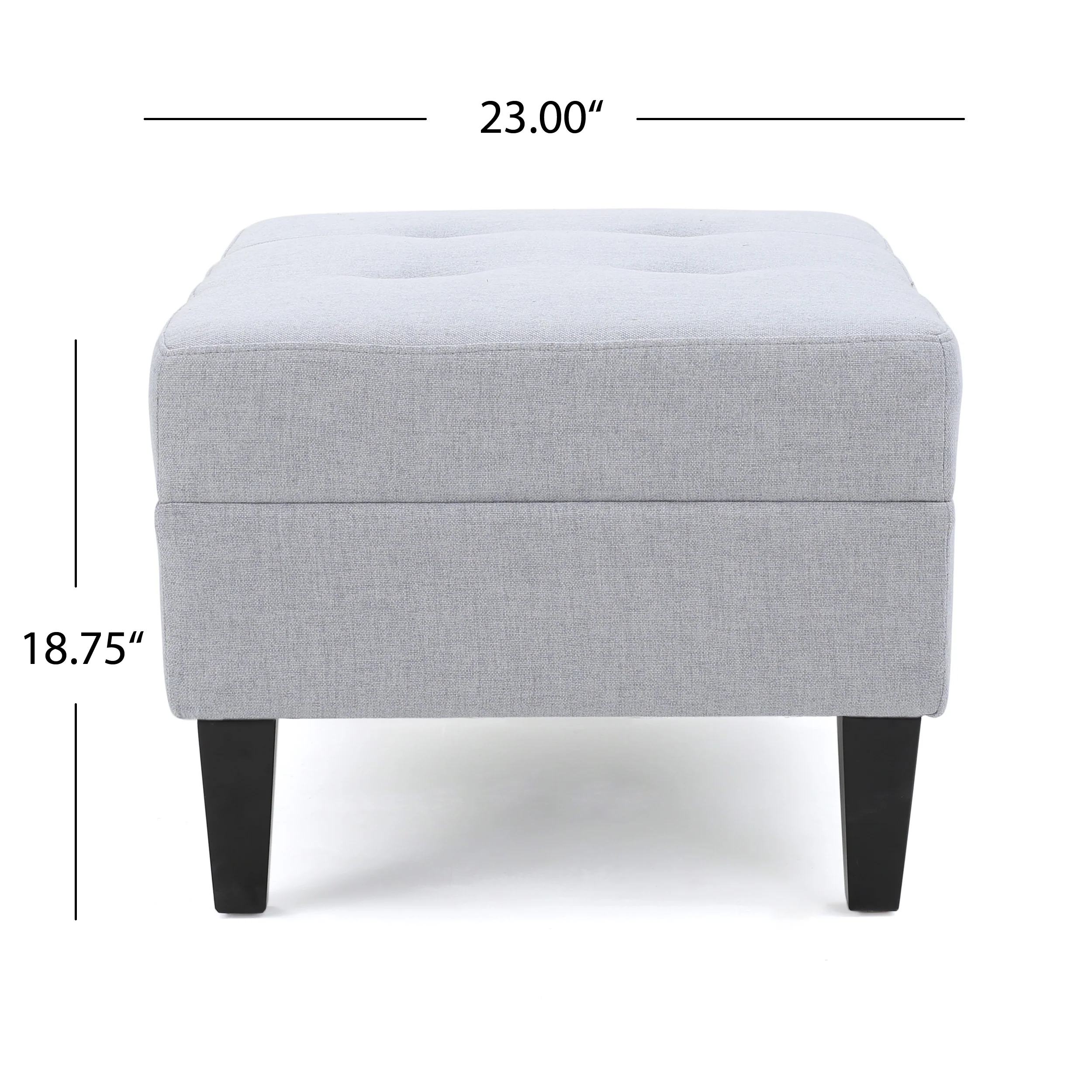 Zahra Contemporary Tufted Fabric Ottoman - furnishings