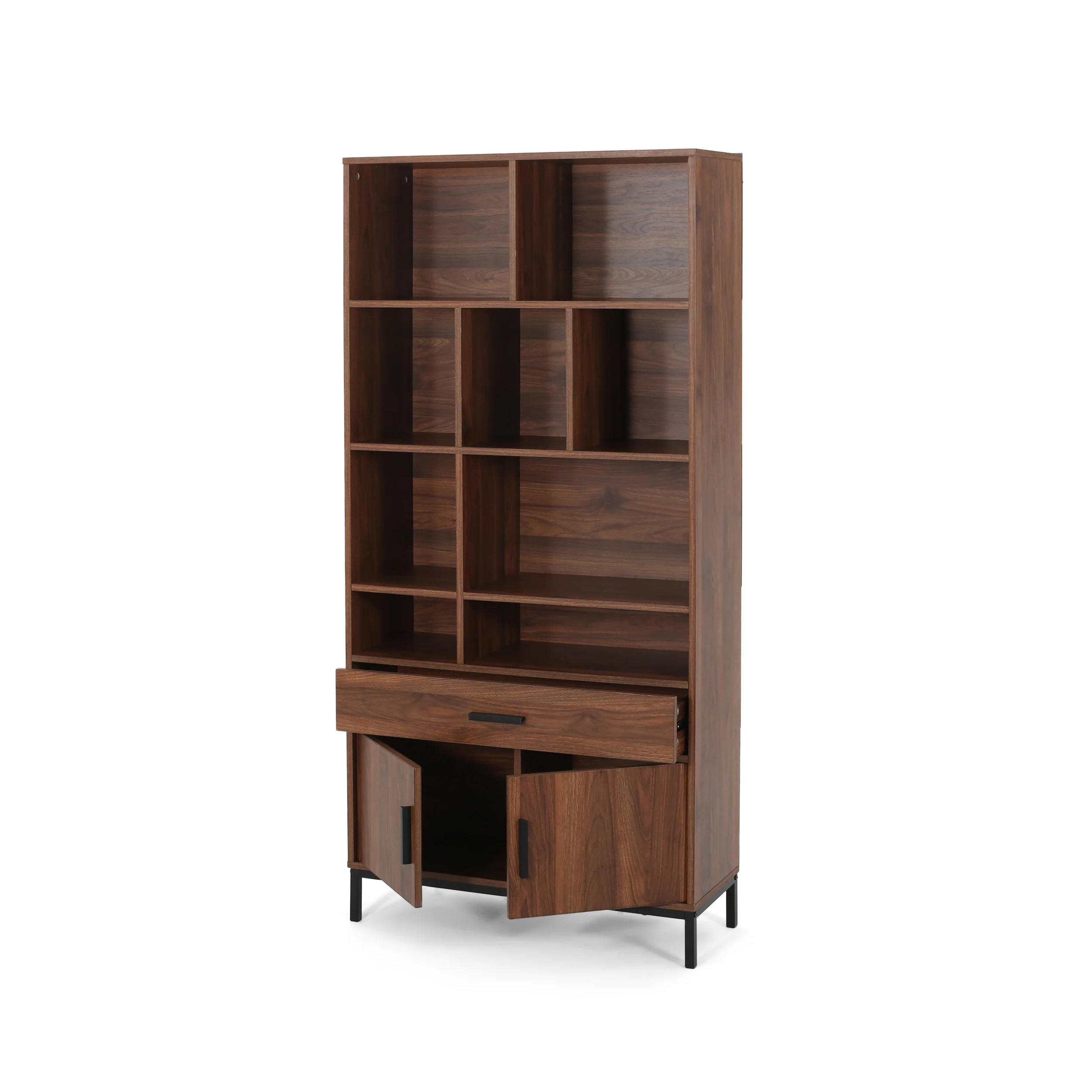 Yelianny Bookcase With Storage Cabinet & Drawer - furnishings